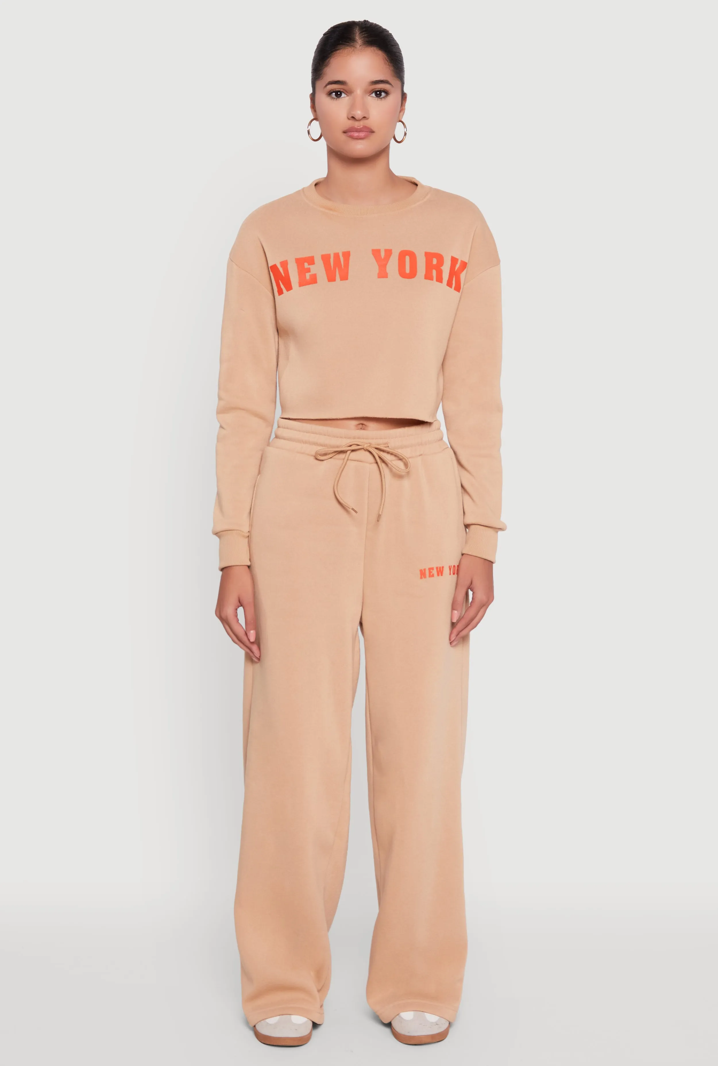 New York Graphic Drawstring Waist Wide Leg Sweatpants sold by Rainbow product image thumbnail 2