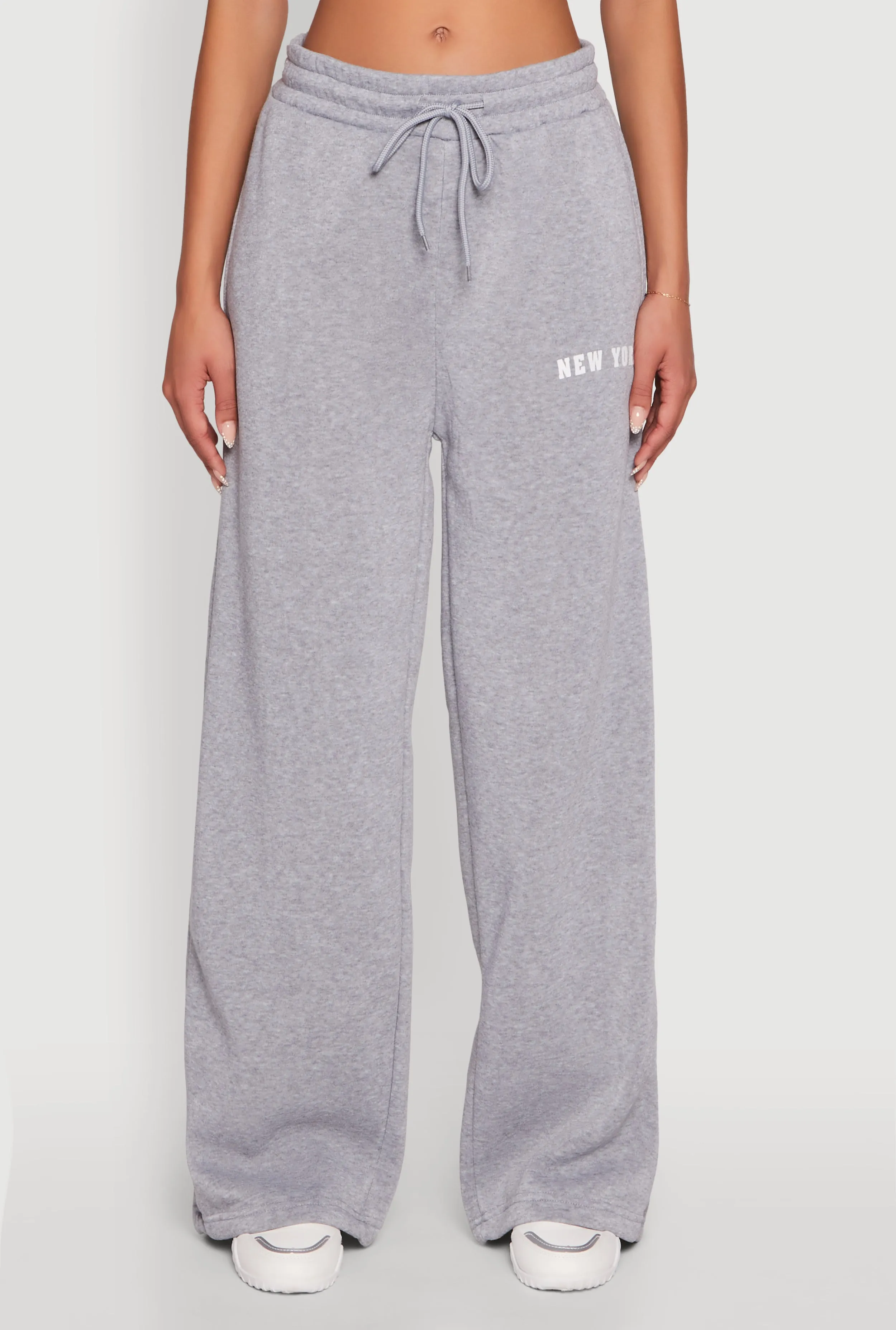 New York Graphic Drawstring Waist Wide Leg Sweatpants sold by Rainbow product image thumbnail 3