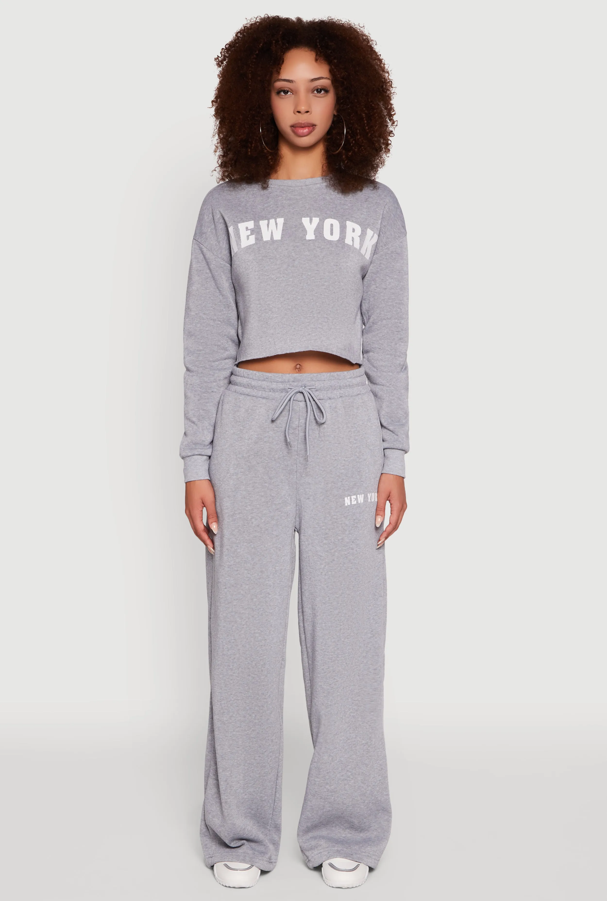 New York Graphic Drawstring Waist Wide Leg Sweatpants sold by Rainbow product image thumbnail 2