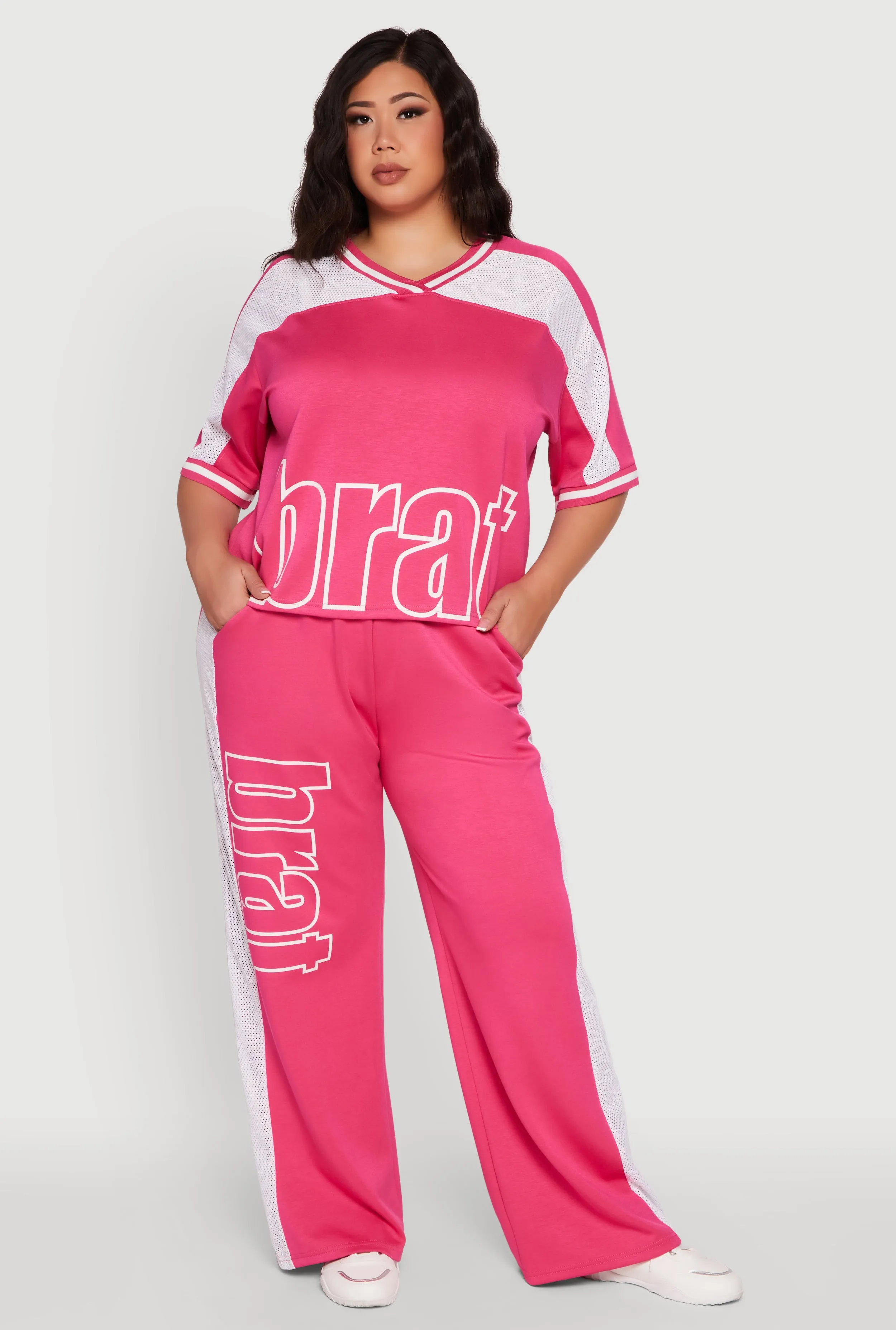 Plus Size Brat Football Graphic Top sold by Rainbow product image thumbnail 3
