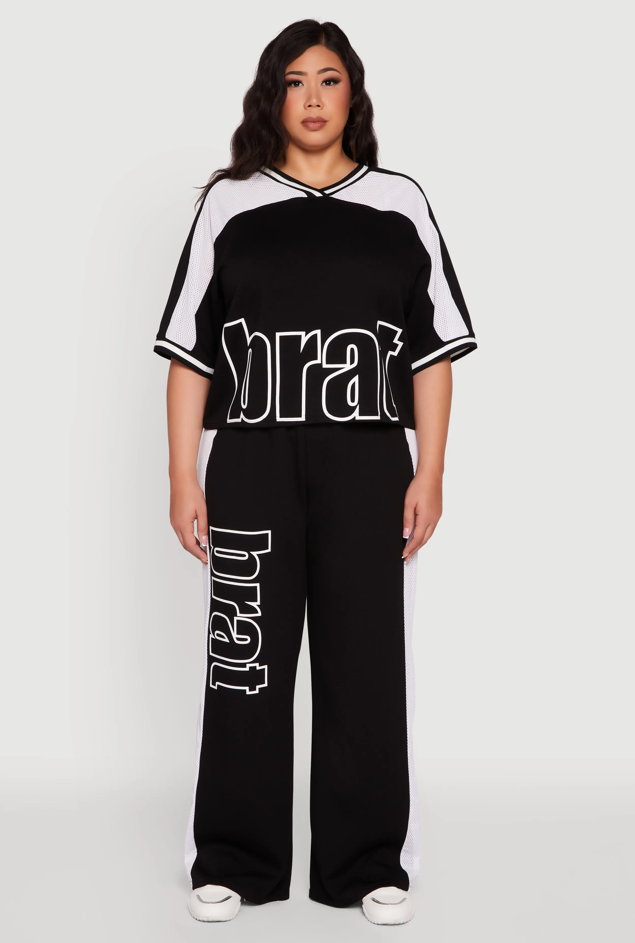 Plus Size Brat Graphic High Waisted Active Pants sold by Rainbow product image thumbnail 2