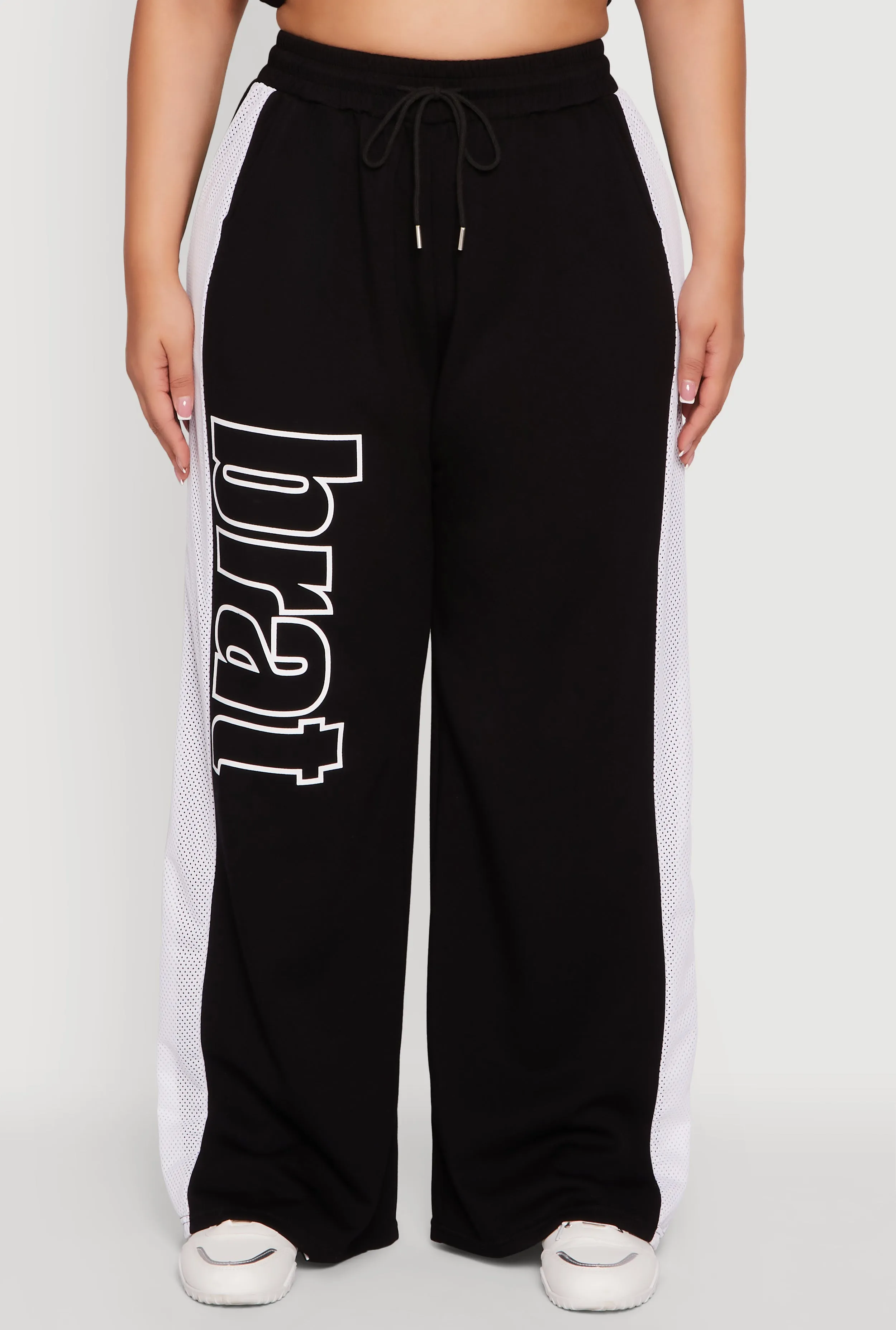 Plus Size Brat Graphic High Waisted Active Pants sold by Rainbow product image thumbnail 3