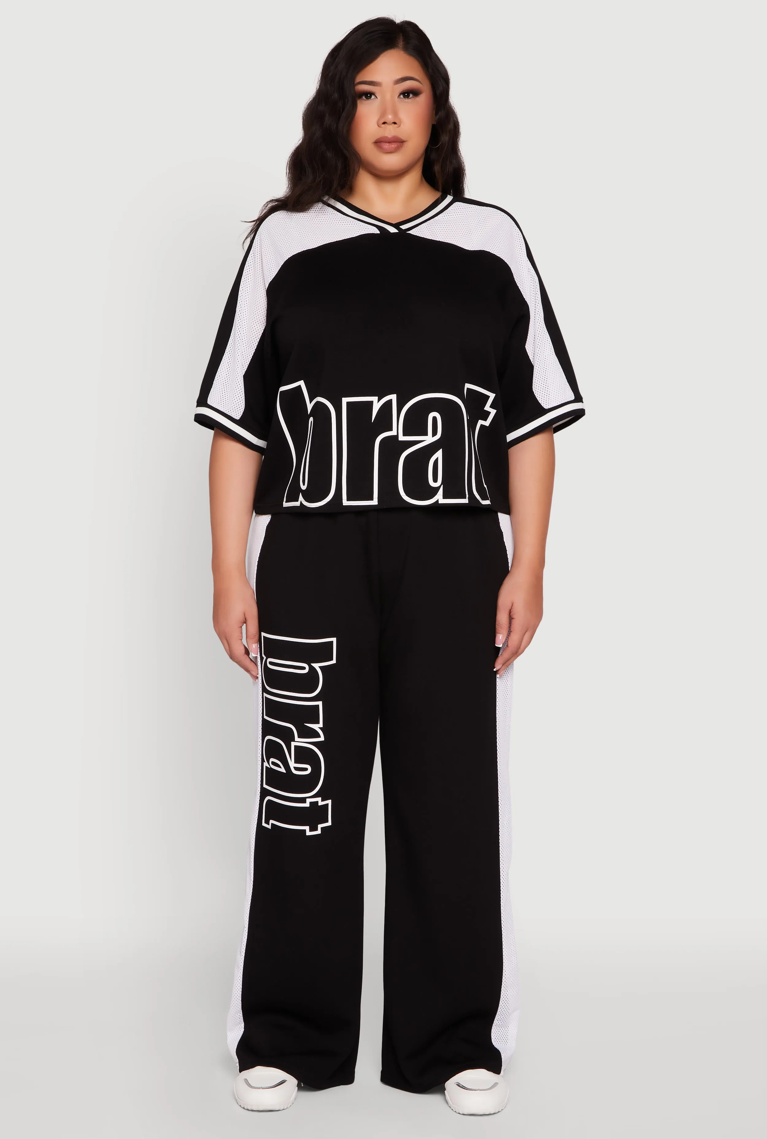 Plus Size Brat Football Graphic Top sold by Rainbow product image thumbnail 2