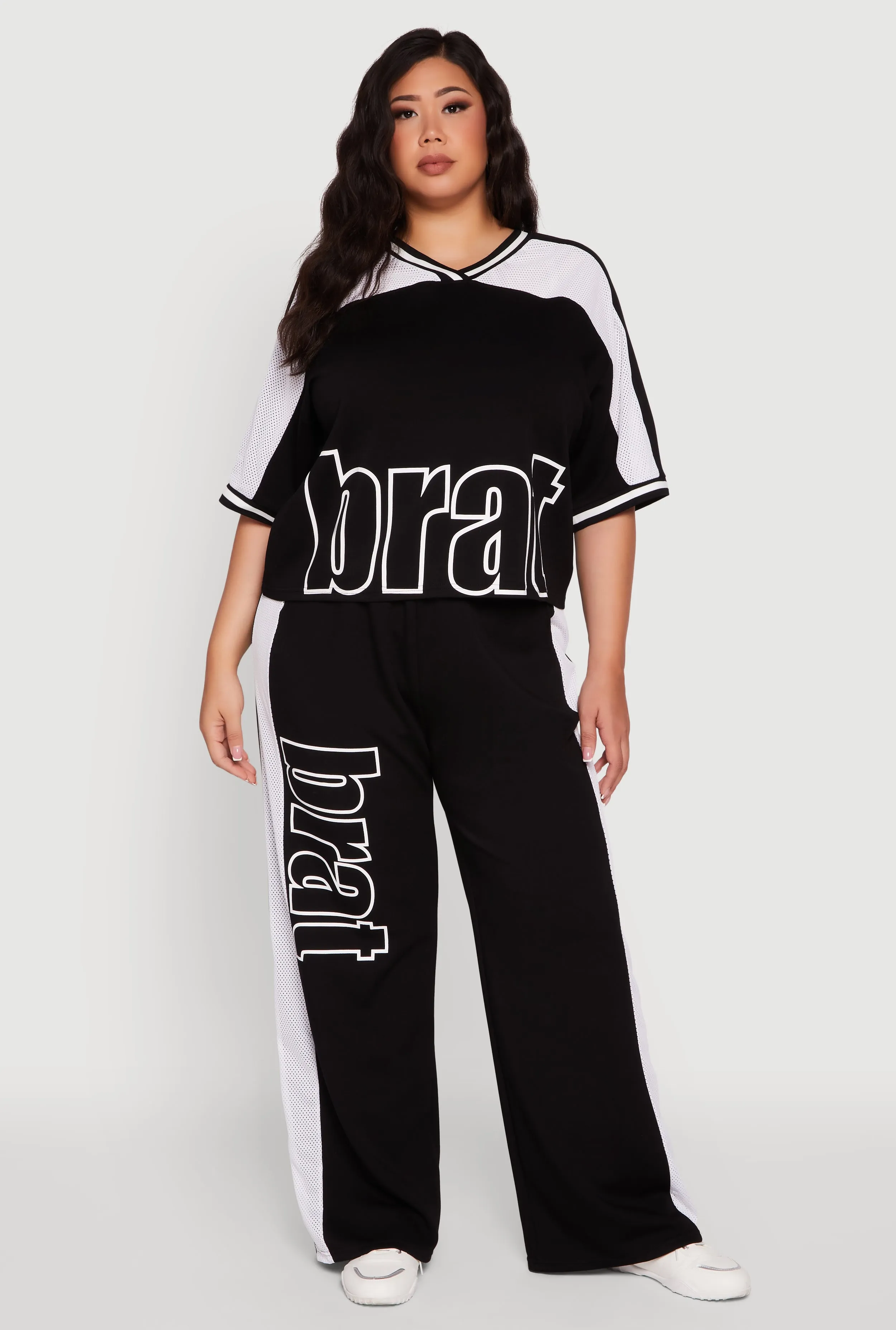 Plus Size Brat Football Graphic Top sold by Rainbow product image thumbnail 3