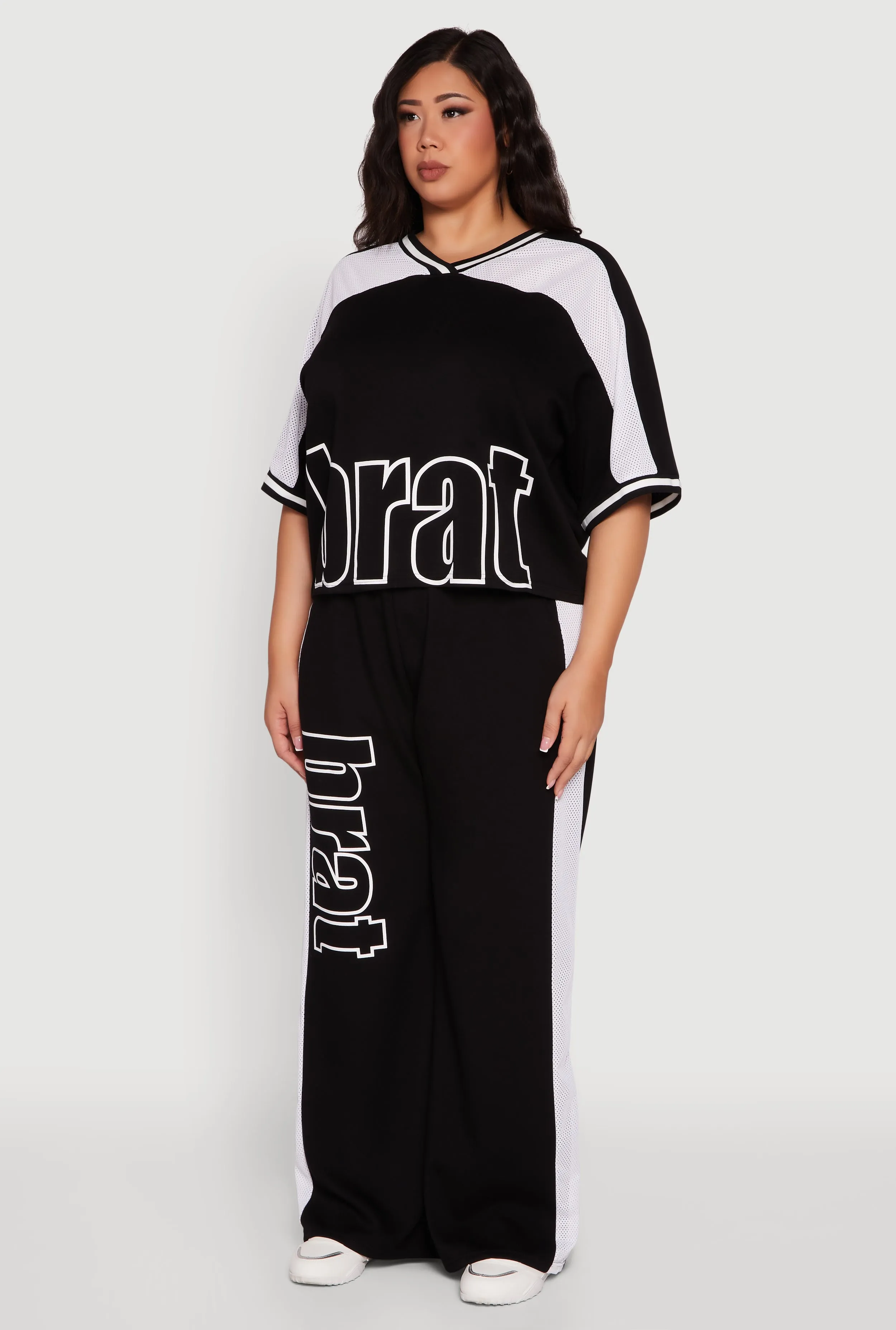 Plus Size Brat Football Graphic Top sold by Rainbow product image thumbnail 5