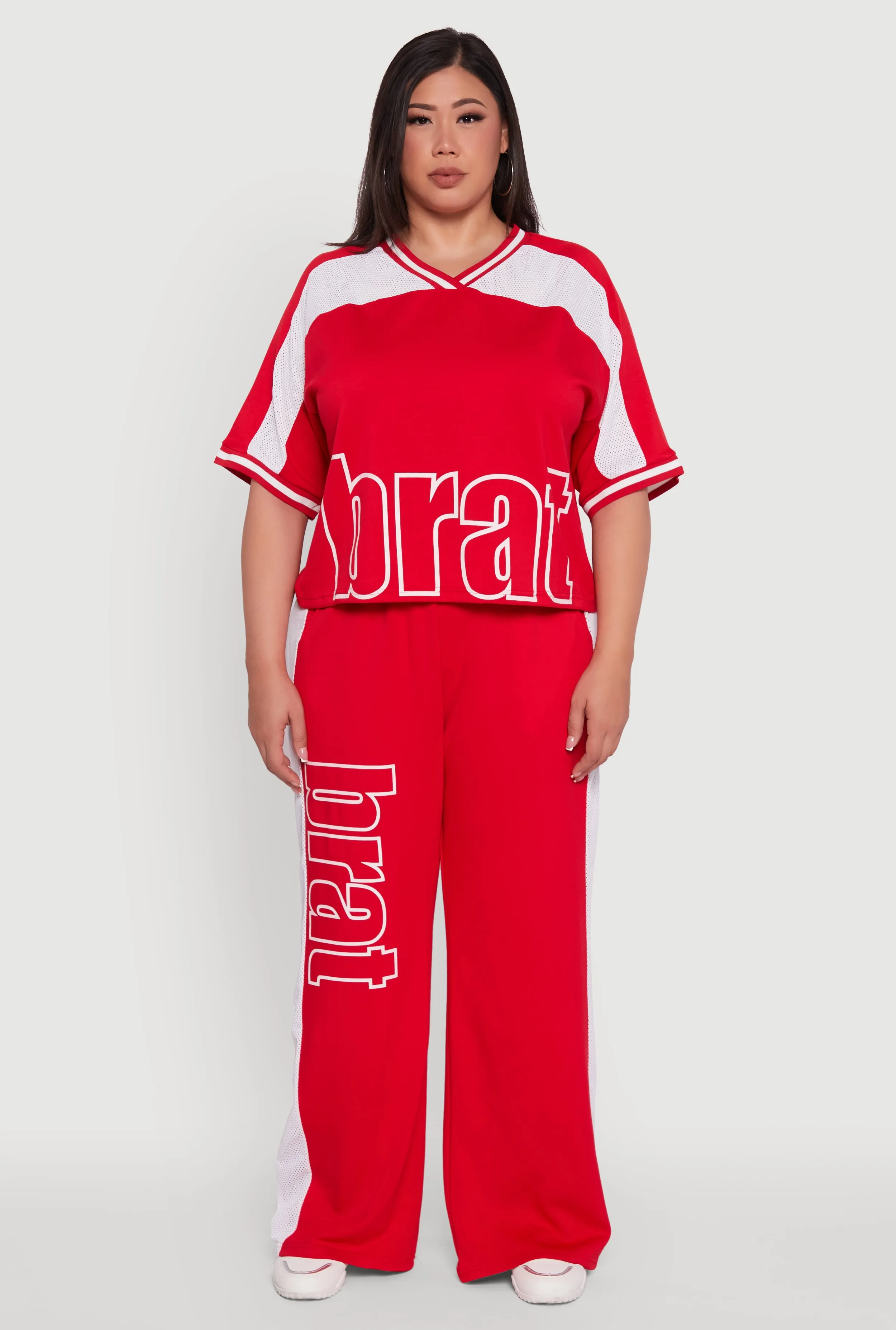 Plus Size Brat Graphic High Waisted Active Pants sold by Rainbow product image thumbnail 2