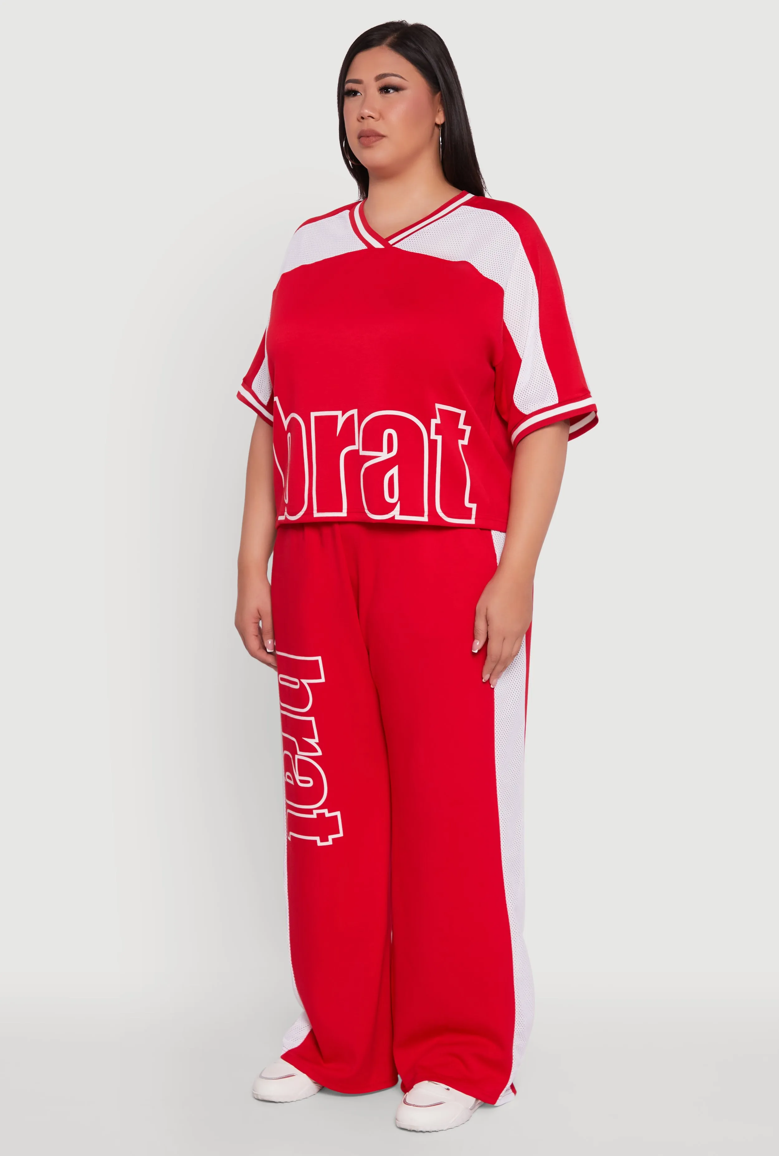 Plus Size Brat Football Graphic Top sold by Rainbow product image thumbnail 5