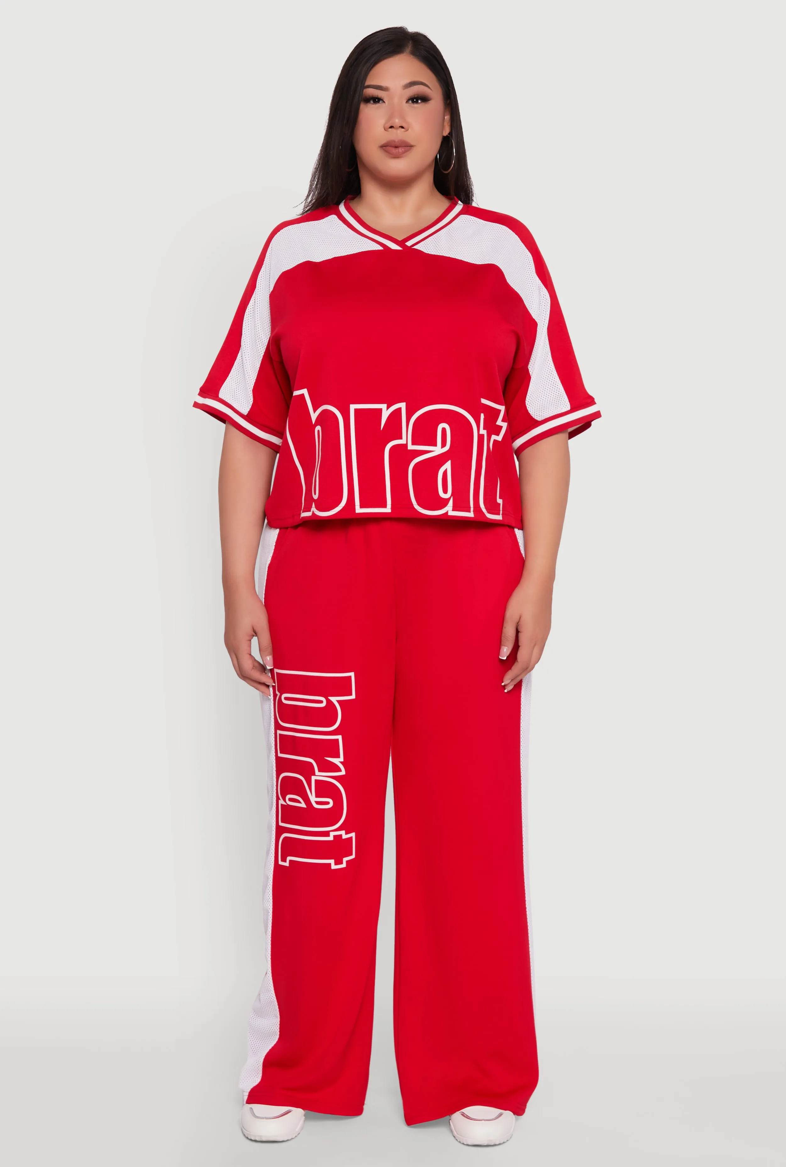 Plus Size Brat Football Graphic Top sold by Rainbow product image thumbnail 3