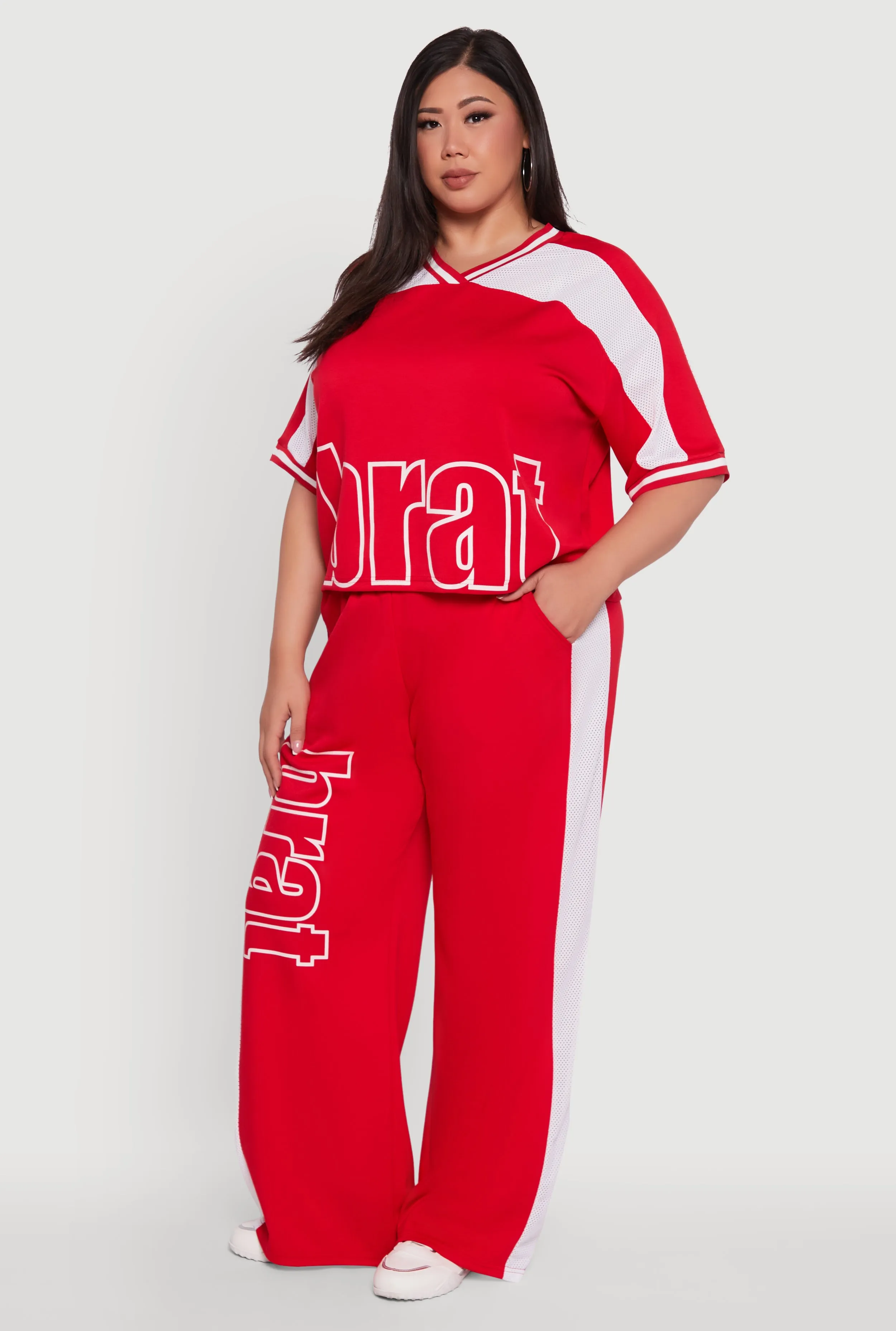 Plus Size Brat Football Graphic Top sold by Rainbow product image thumbnail 2