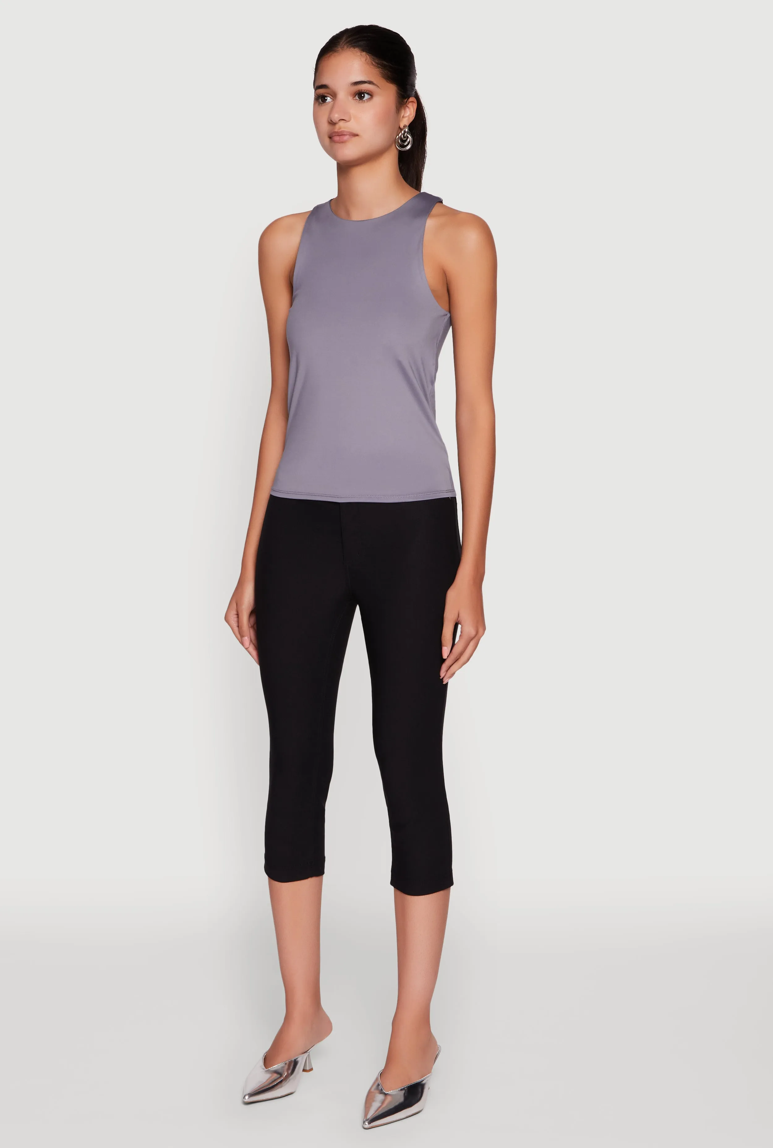 High Neck Shelf Bra Racerback Tank Top sold by Rainbow product image thumbnail 5