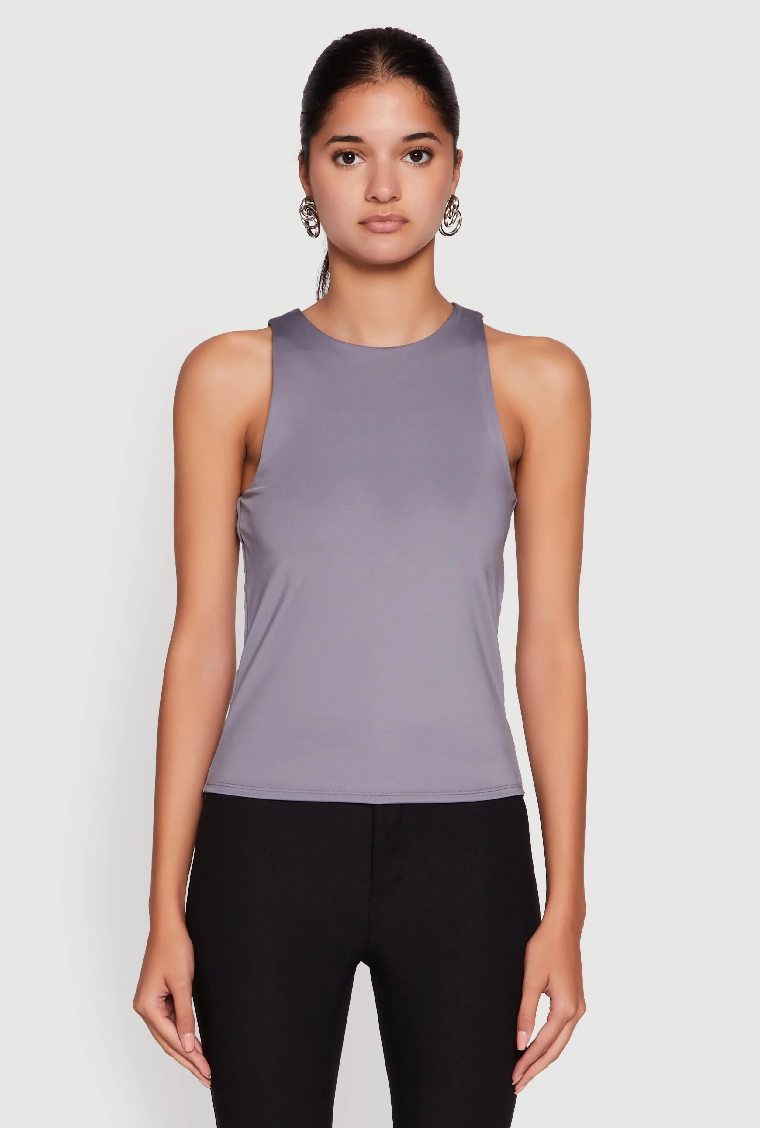 High Neck Shelf Bra Racerback Tank Top sold by Rainbow product image thumbnail 2