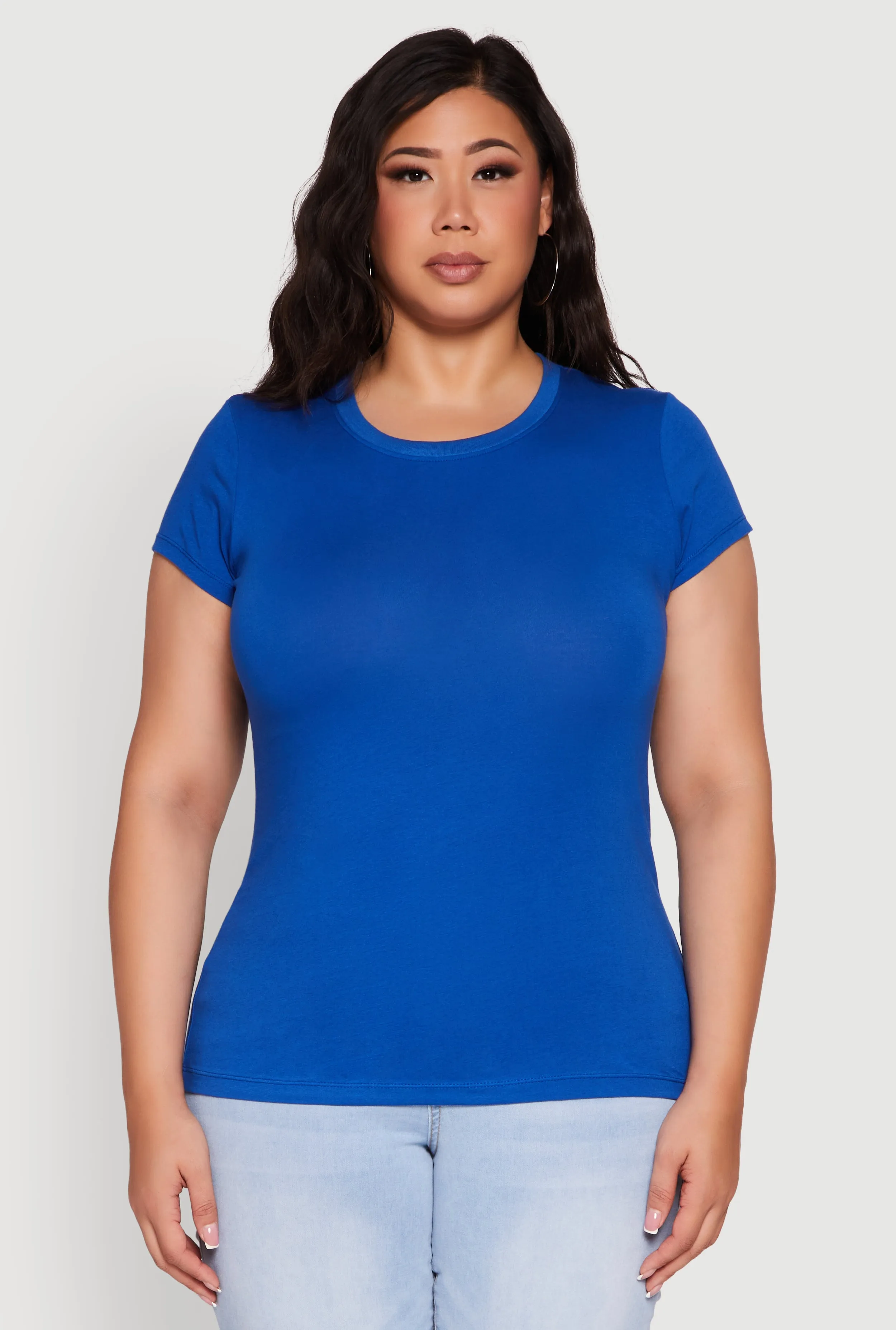 Plus Size Basic Crew Neck Tee sold by Rainbow product image thumbnail 2