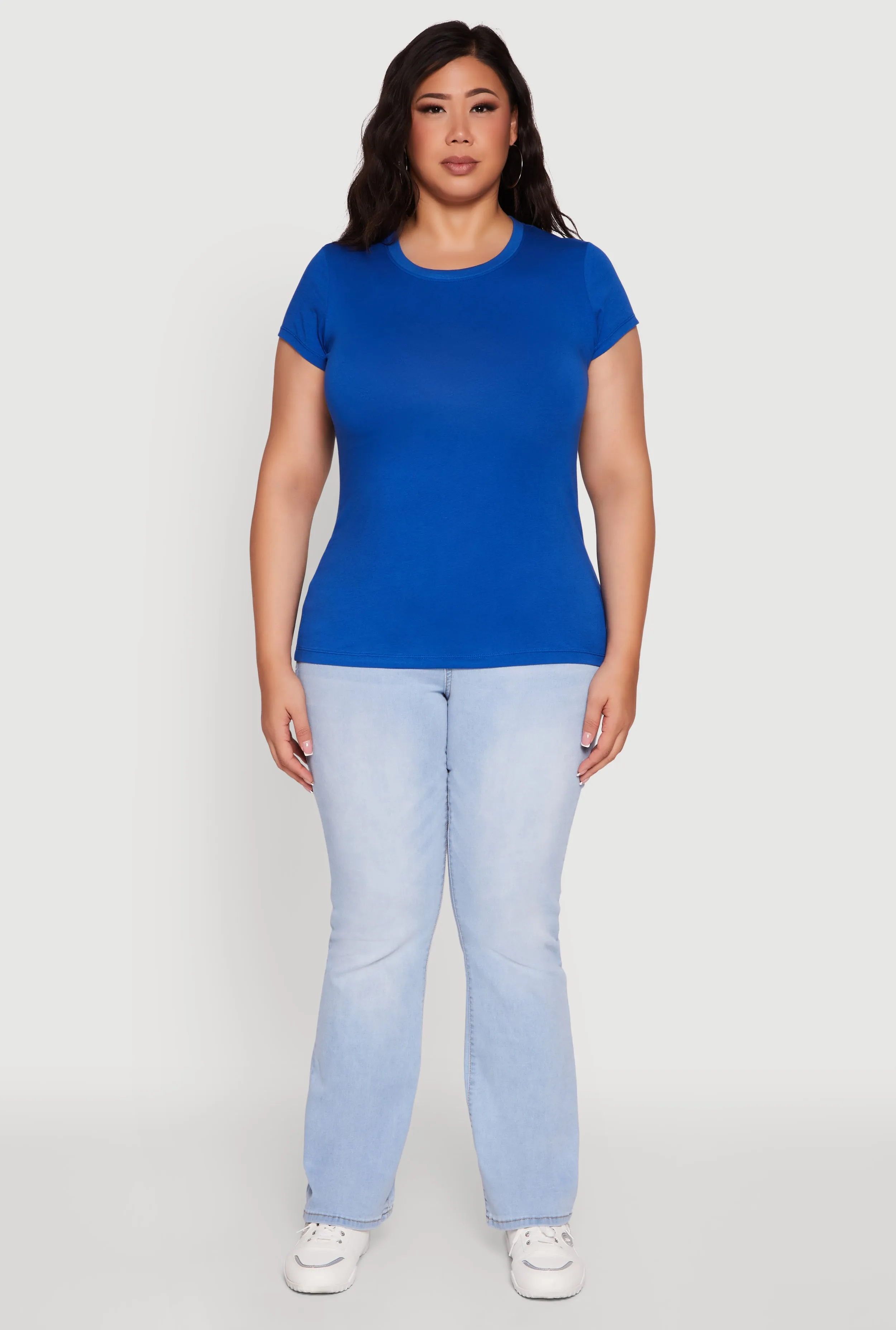 Plus Size Basic Crew Neck Tee sold by Rainbow product image thumbnail 3