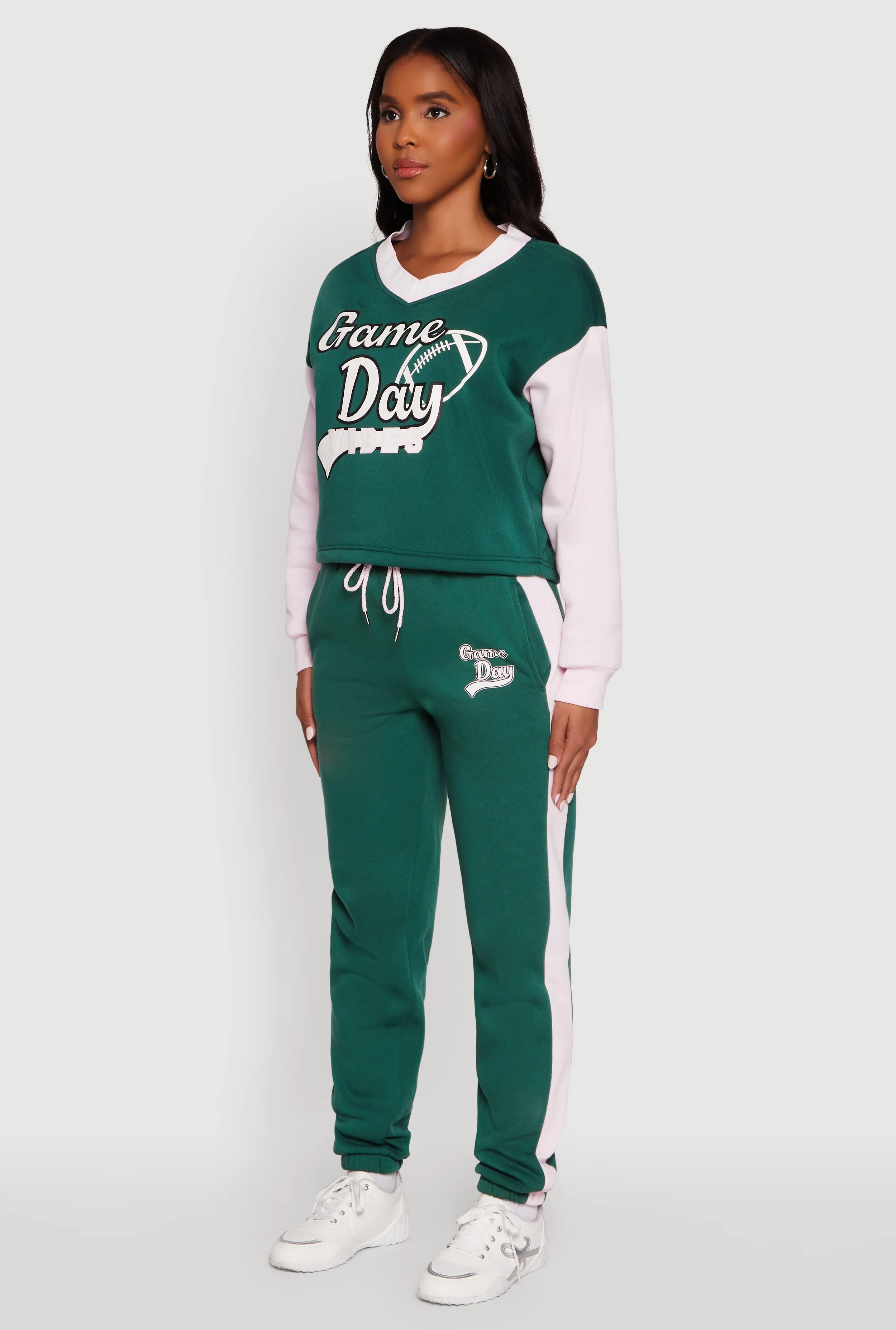 Graphic Varsity Stripe Pull Over Sweatshirt sold by Rainbow product image thumbnail 5