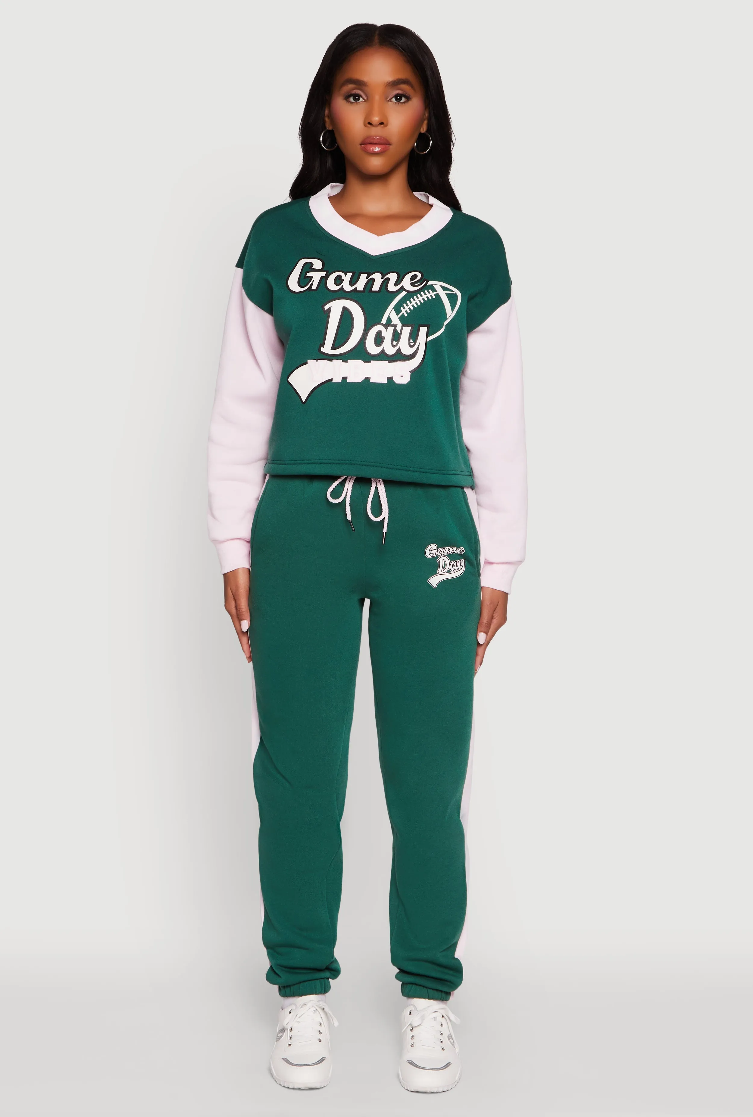 Graphic Varsity Stripe Pull Over Sweatshirt sold by Rainbow product image thumbnail 2