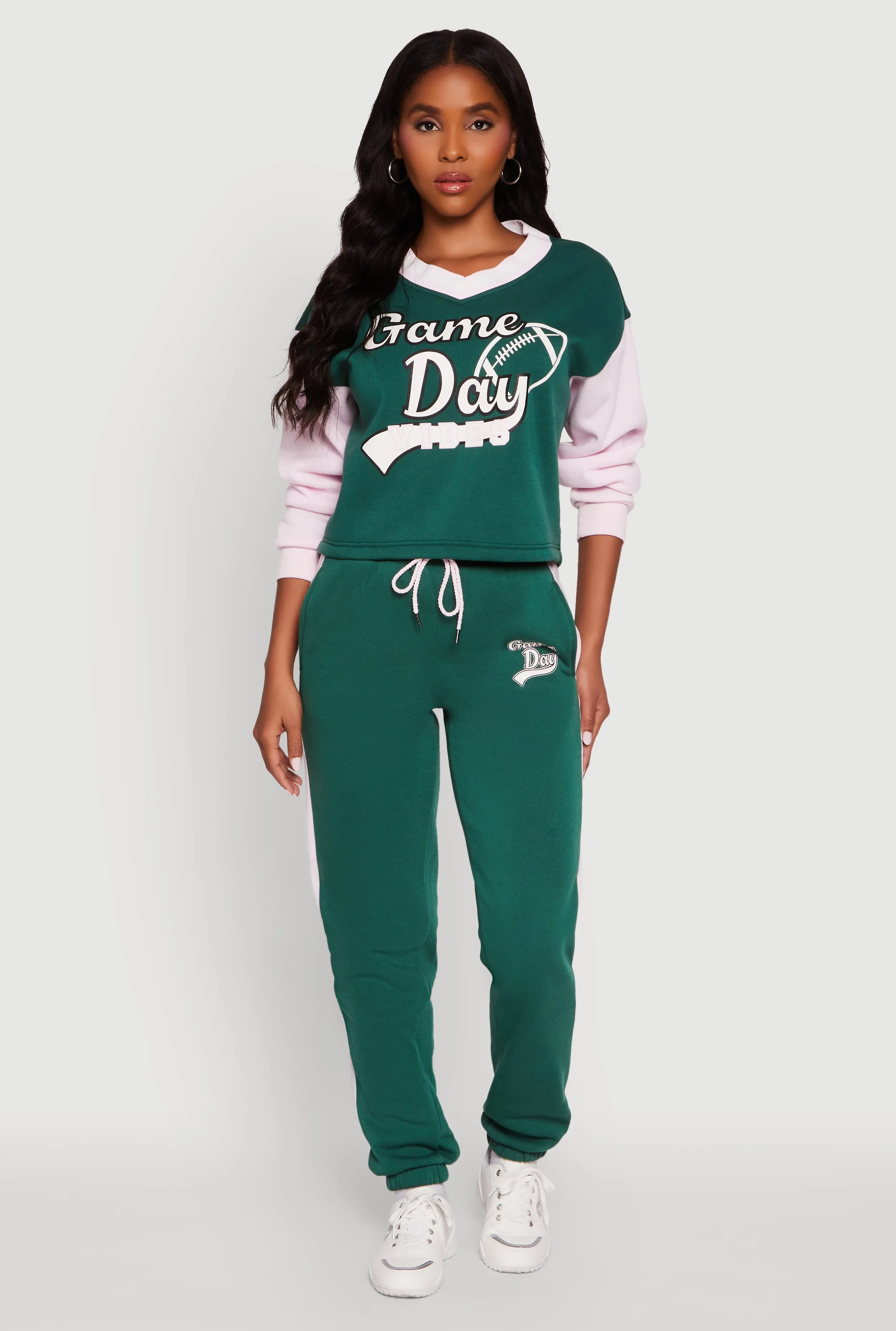 Graphic Varsity Stripe Pull Over Sweatshirt sold by Rainbow product image thumbnail 3