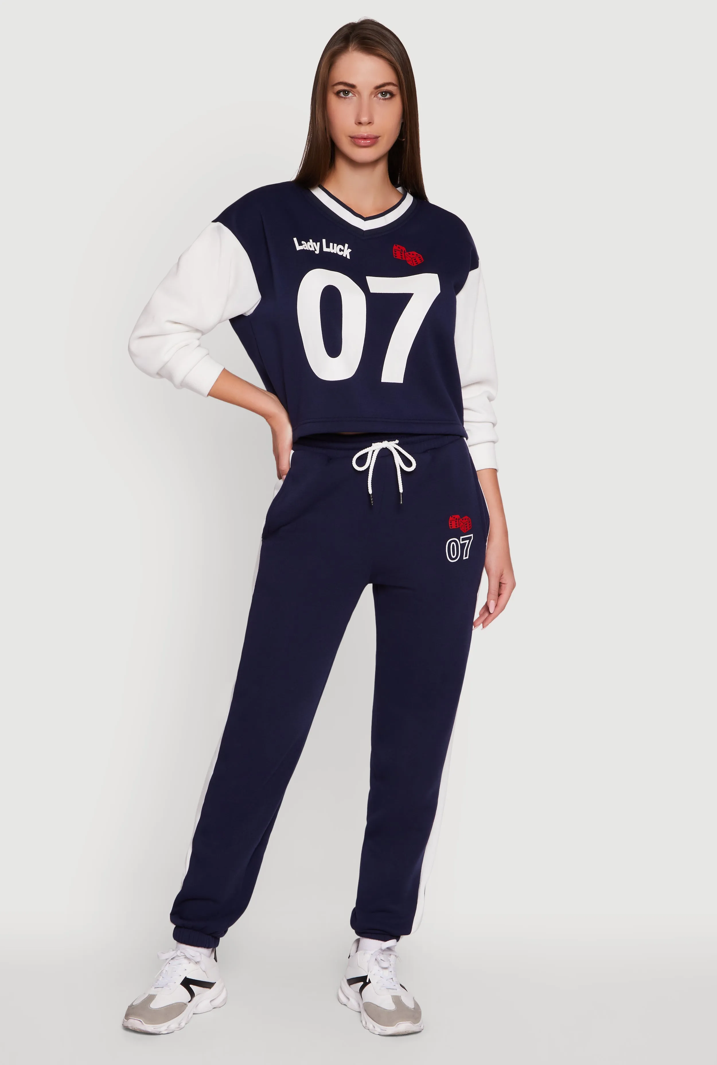 Graphic Varsity Stripe Pull Over Sweatshirt sold by Rainbow product image thumbnail 3