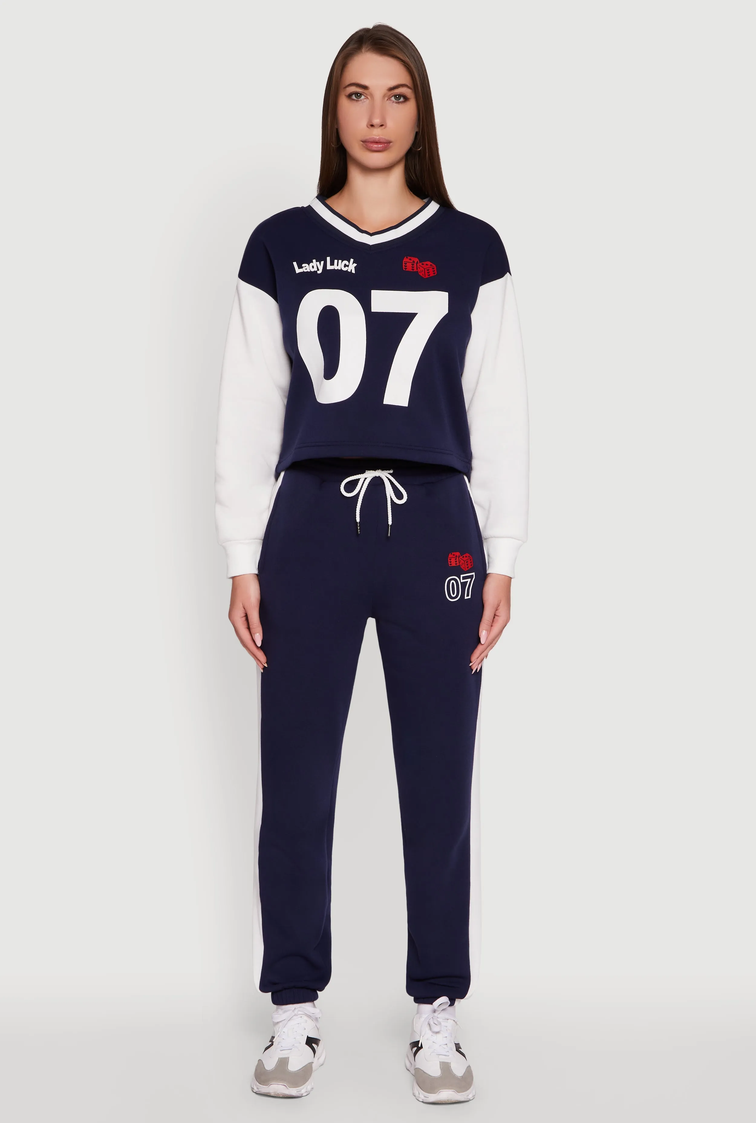 Graphic Varsity Stripe Pull Over Sweatshirt sold by Rainbow product image thumbnail 2