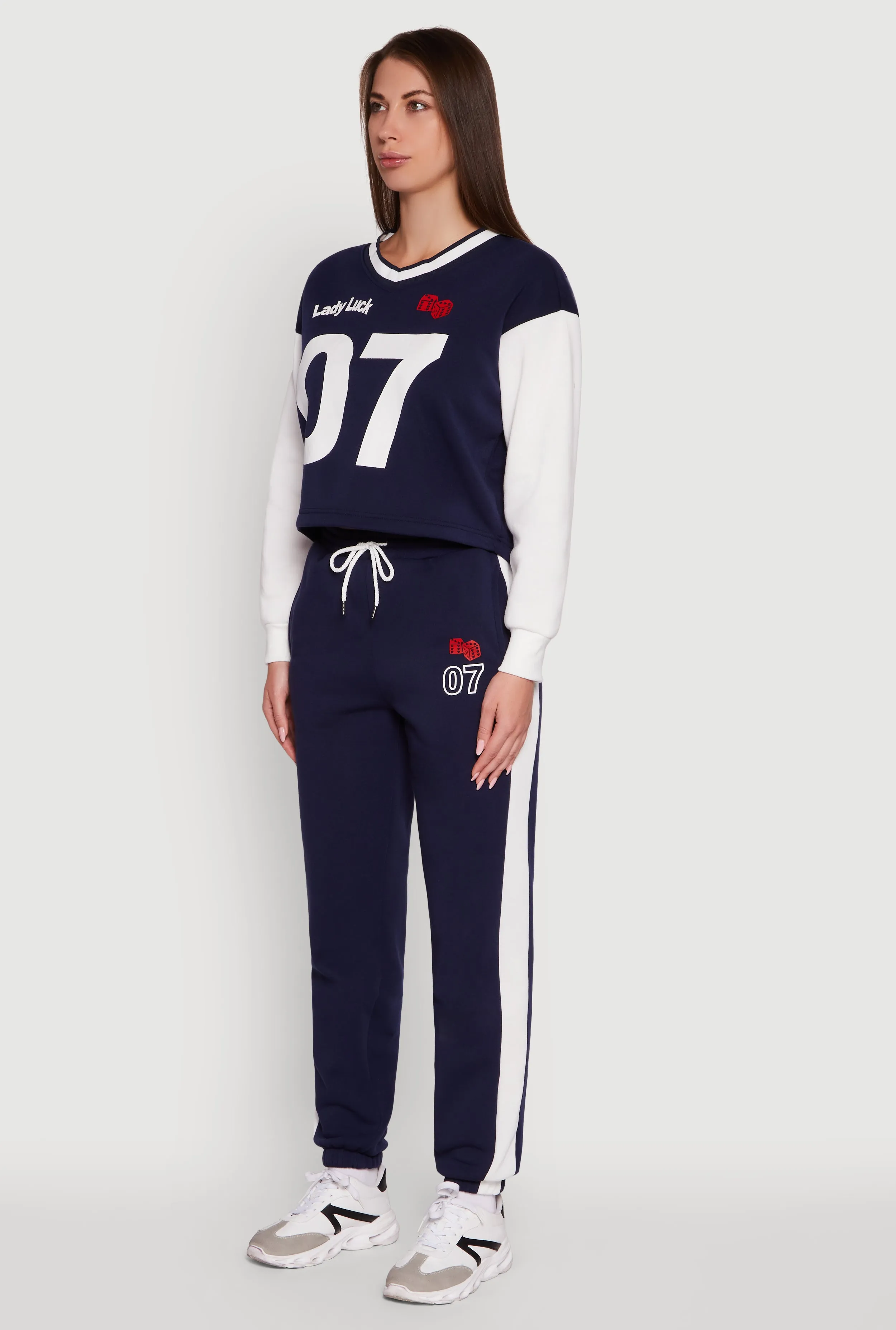 Graphic Varsity Stripe Pull Over Sweatshirt sold by Rainbow product image thumbnail 5