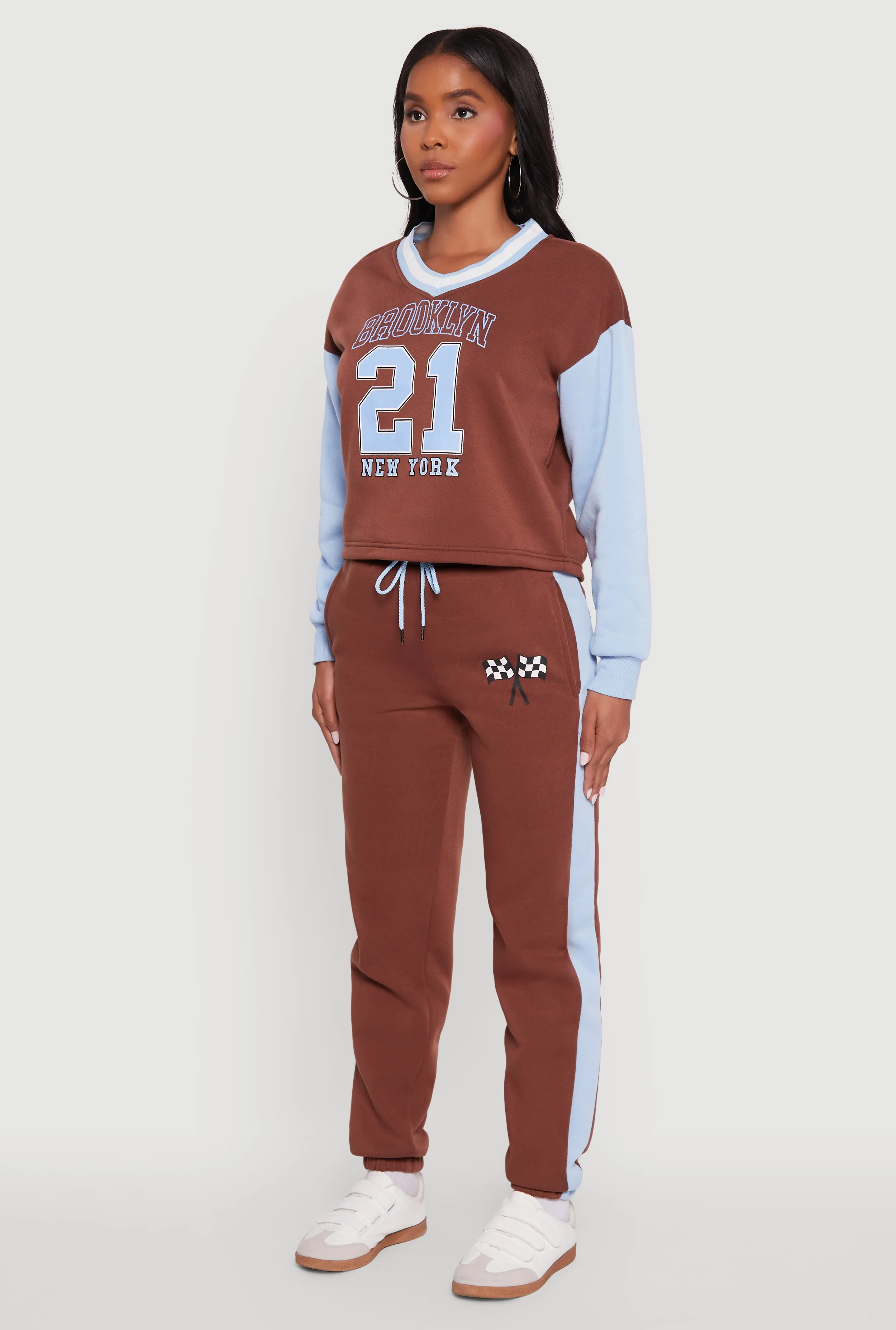 Graphic Varsity Stripe Pull Over Sweatshirt sold by Rainbow product image thumbnail 5