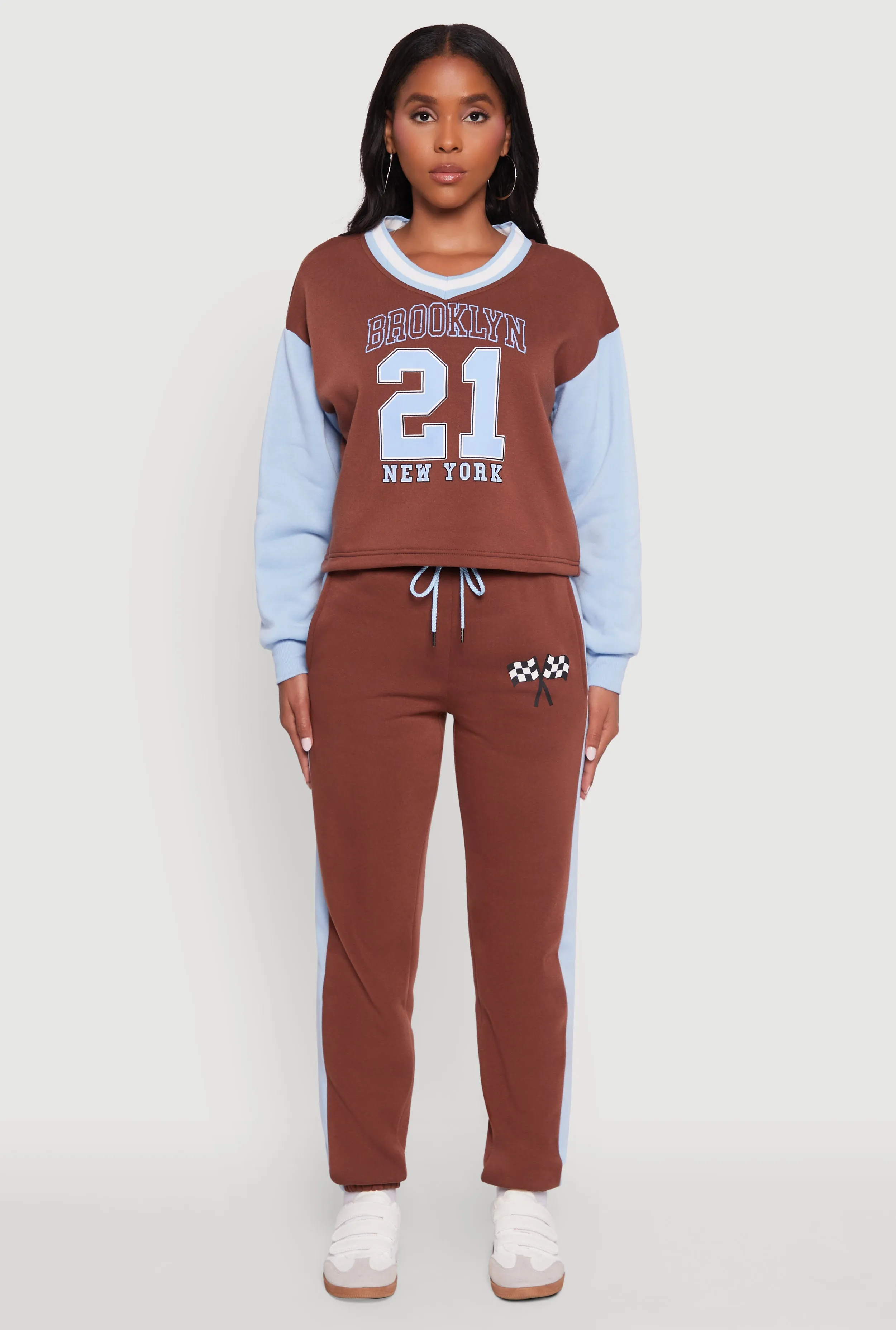 Graphic Varsity Stripe Pull Over Sweatshirt sold by Rainbow product image thumbnail 3