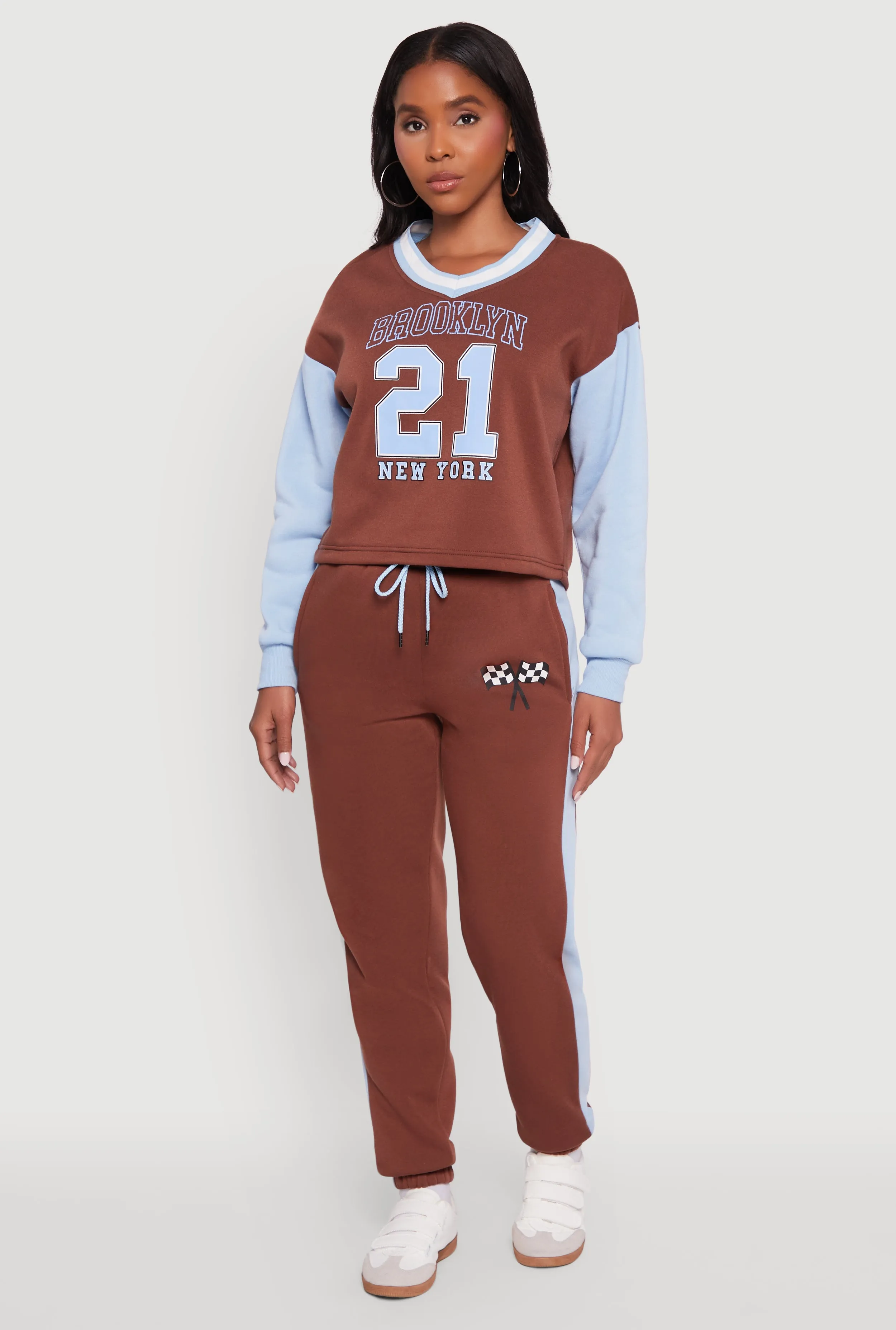 Graphic Varsity Stripe Pull Over Sweatshirt sold by Rainbow product image thumbnail 2