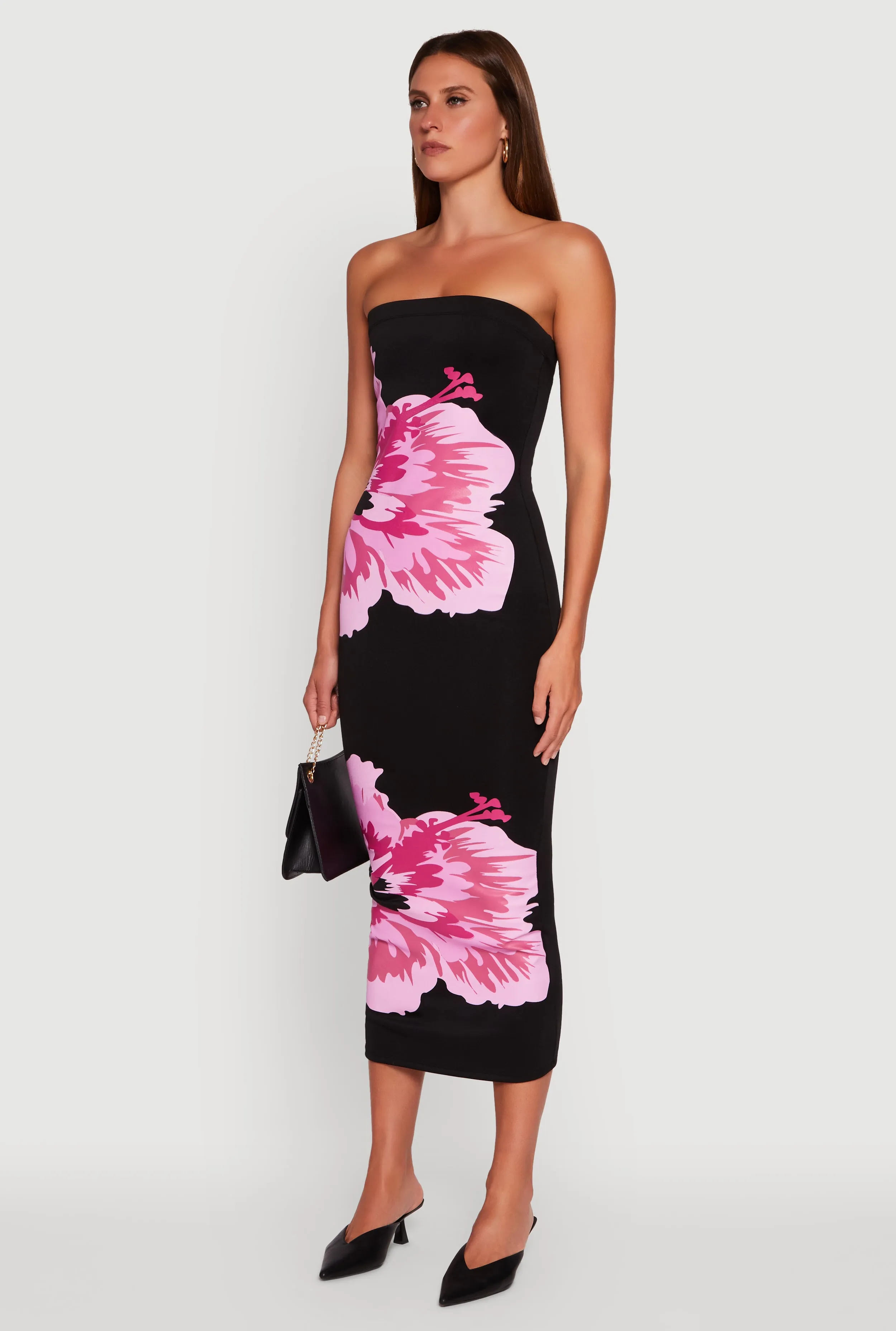 Floral Graphic Tube Maxi Dress sold by Rainbow product image thumbnail 3