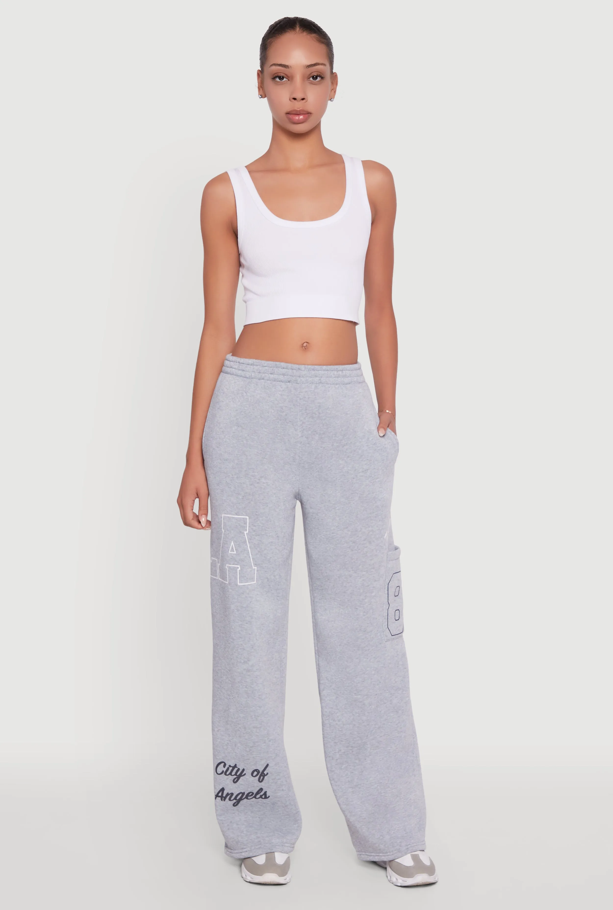 Los Angeles Graphic Wide Leg Sweatpants sold by Rainbow product image thumbnail 2