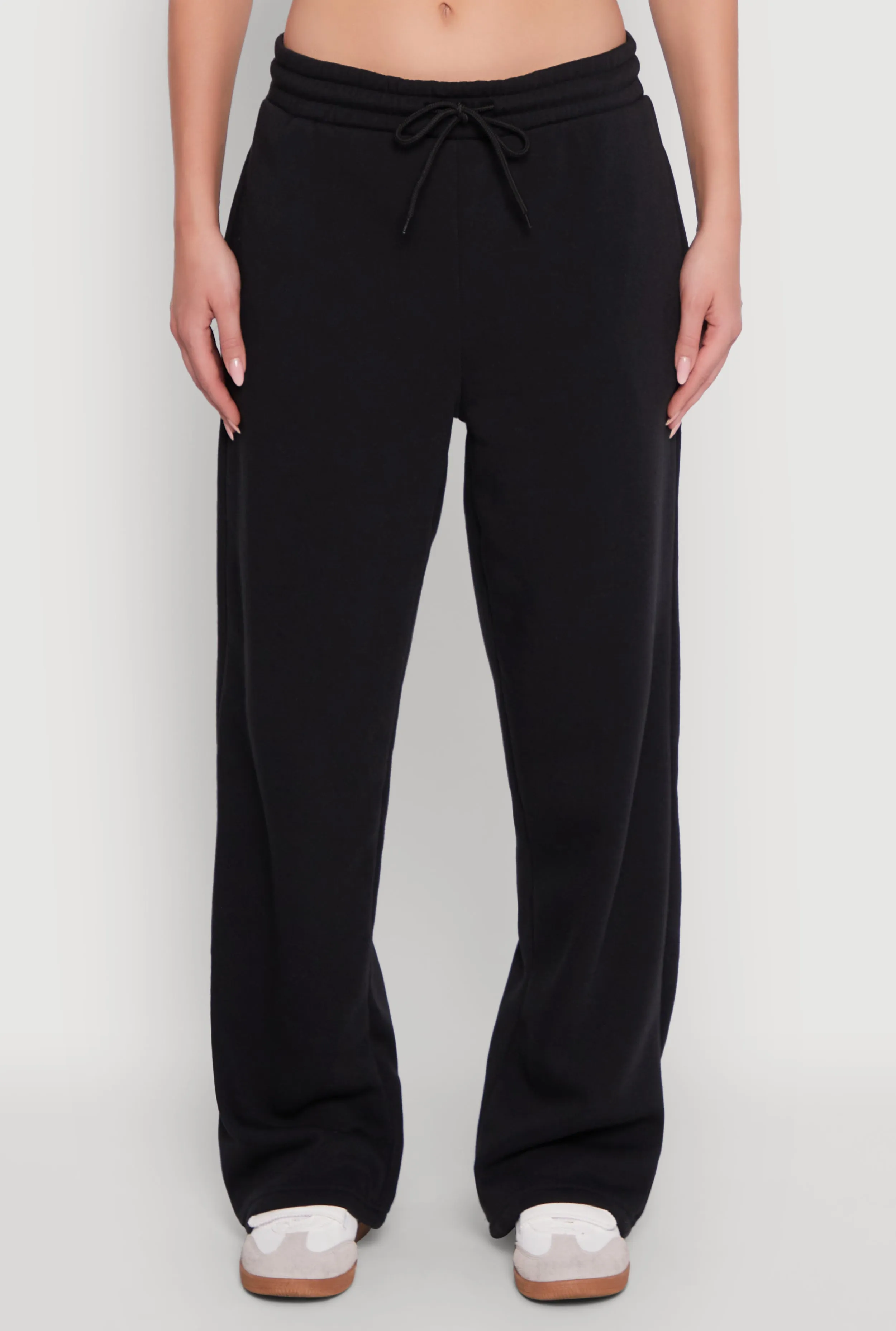 Fleece Lined Drawstring Waist Wide Leg Pants sold by Rainbow product image thumbnail 3