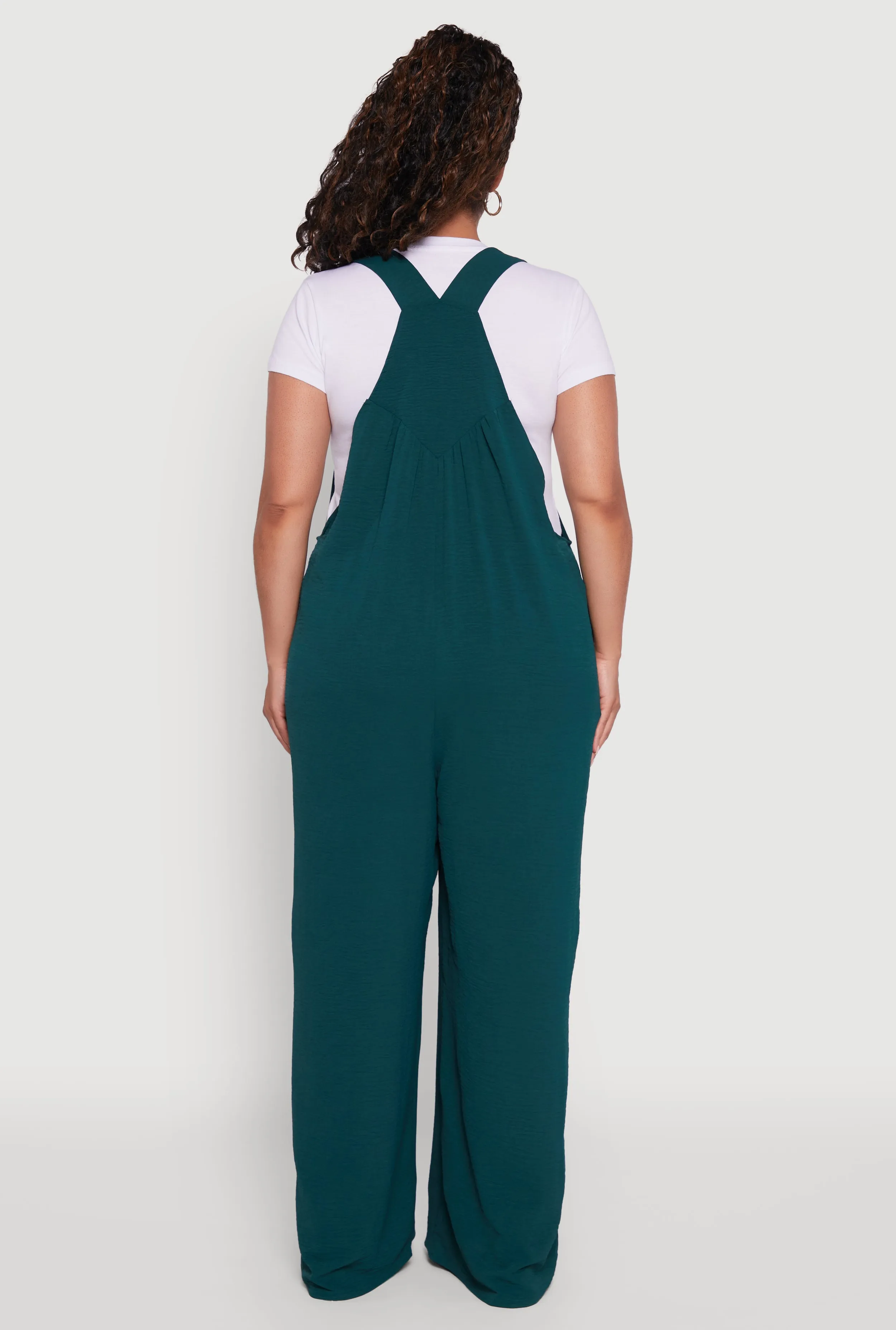 Plus Size Crepe Knit Wide Leg Jumpsuit sold by Rainbow product image thumbnail 5