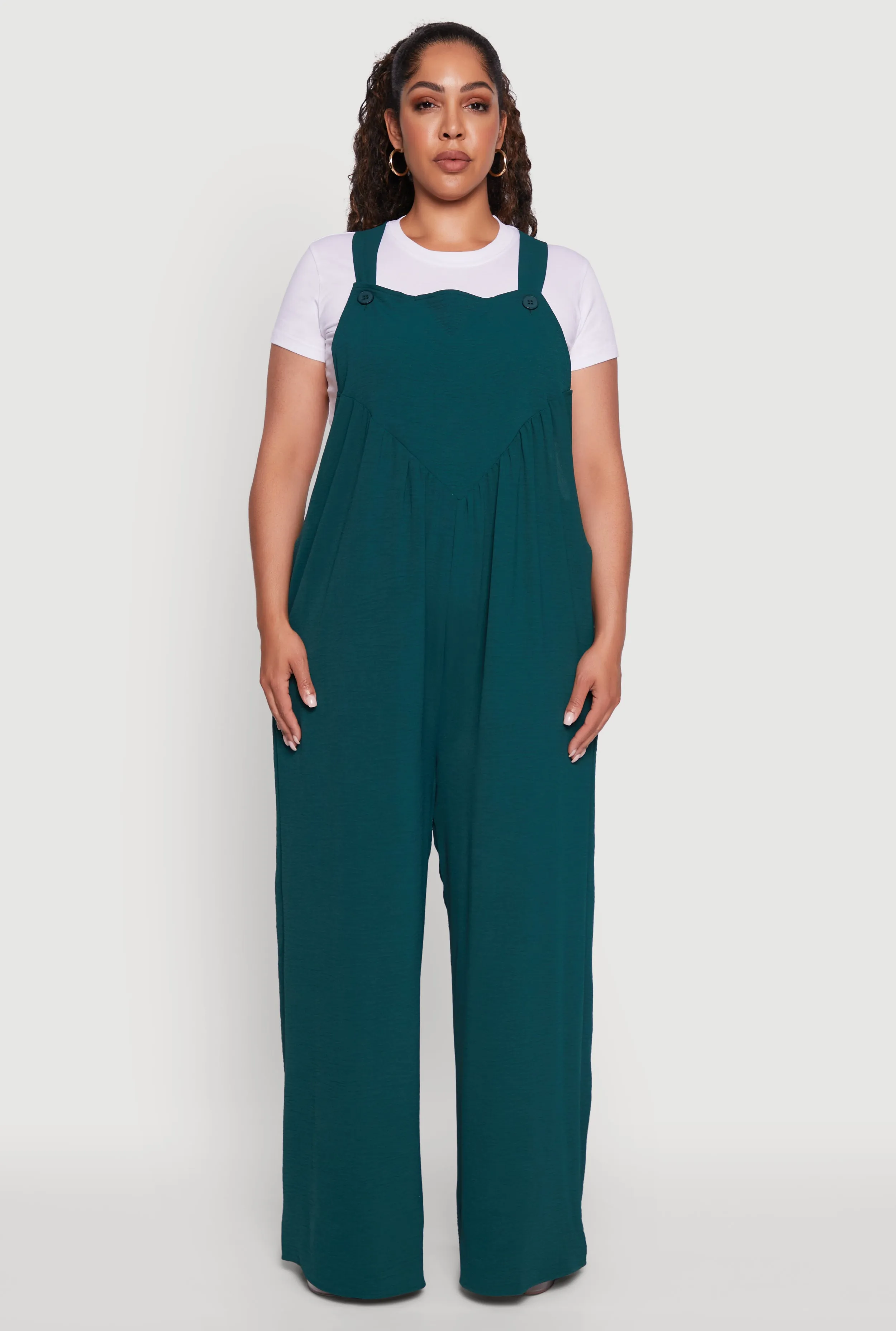 Plus Size Crepe Knit Wide Leg Jumpsuit sold by Rainbow product image thumbnail 2