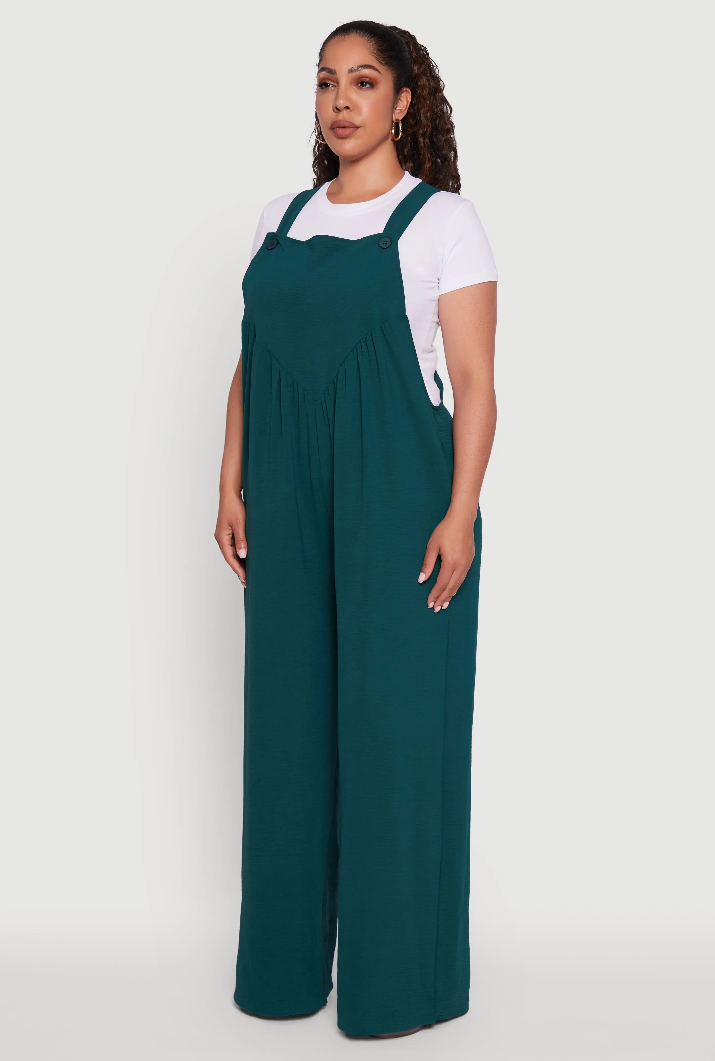 Plus Size Crepe Knit Wide Leg Jumpsuit sold by Rainbow product image thumbnail 3