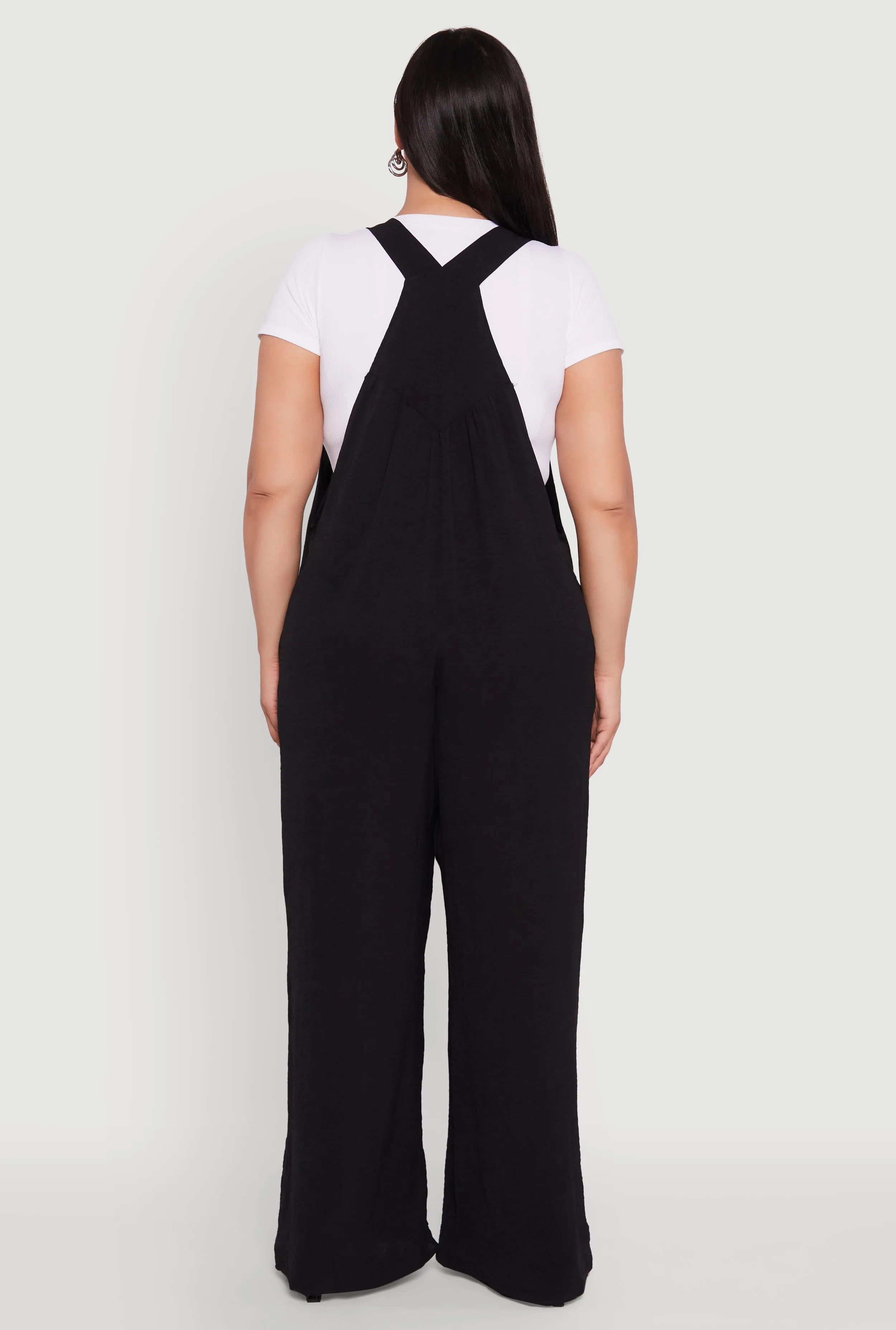 Plus Size Crepe Knit Wide Leg Jumpsuit sold by Rainbow product image thumbnail 5