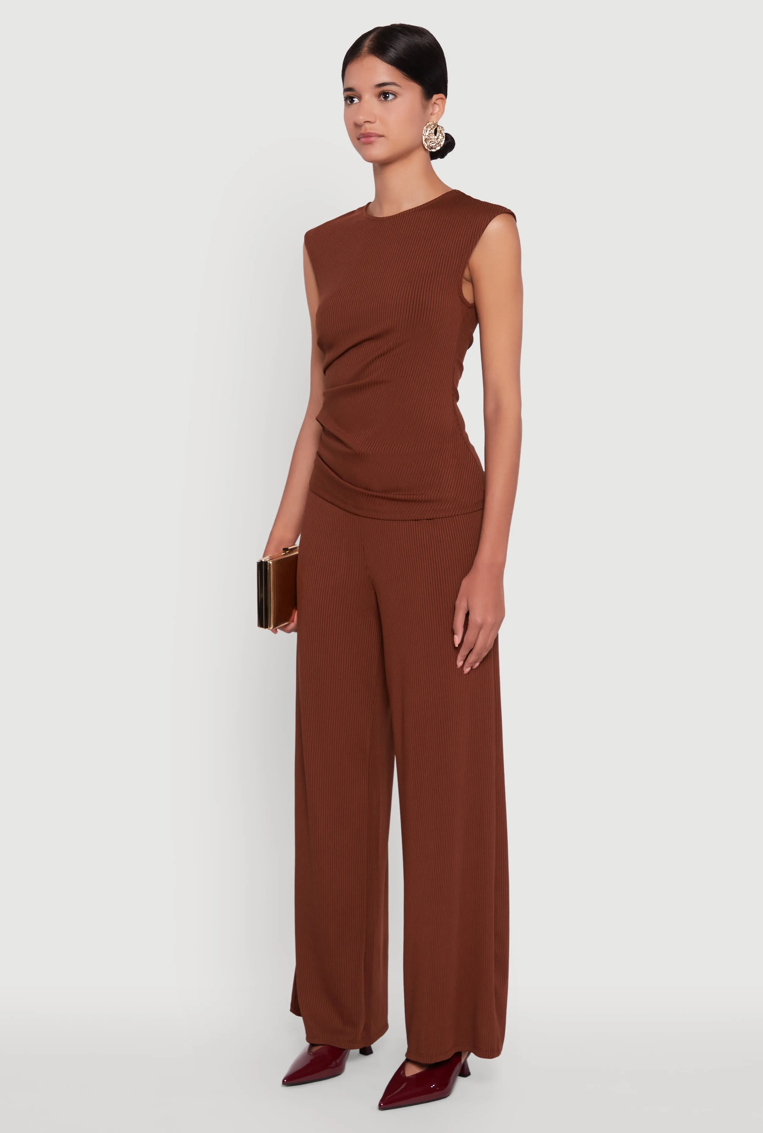 Ribbed Knit Sleeveless Solid Top sold by Rainbow product image thumbnail 5