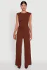 High Waisted Wide Leg Ribbed Knit Casual Pants sold by Rainbow
