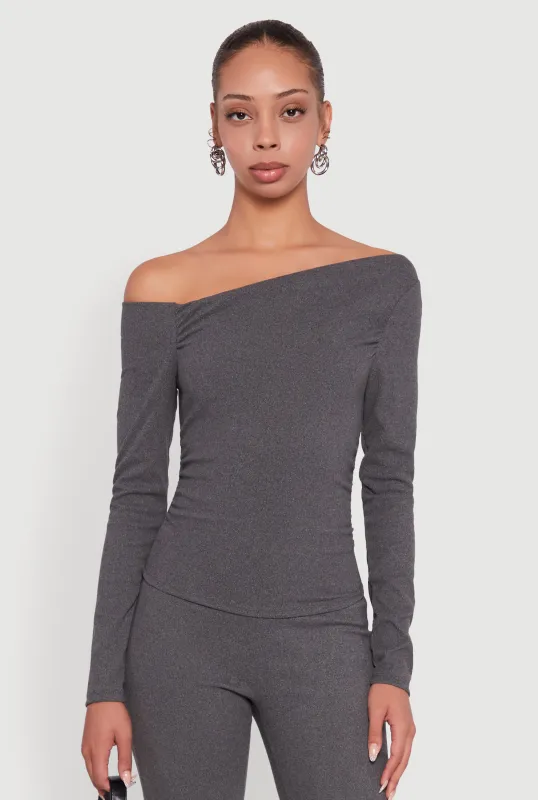 One Shoulder Long Sleeve Blouse sold by Rainbow