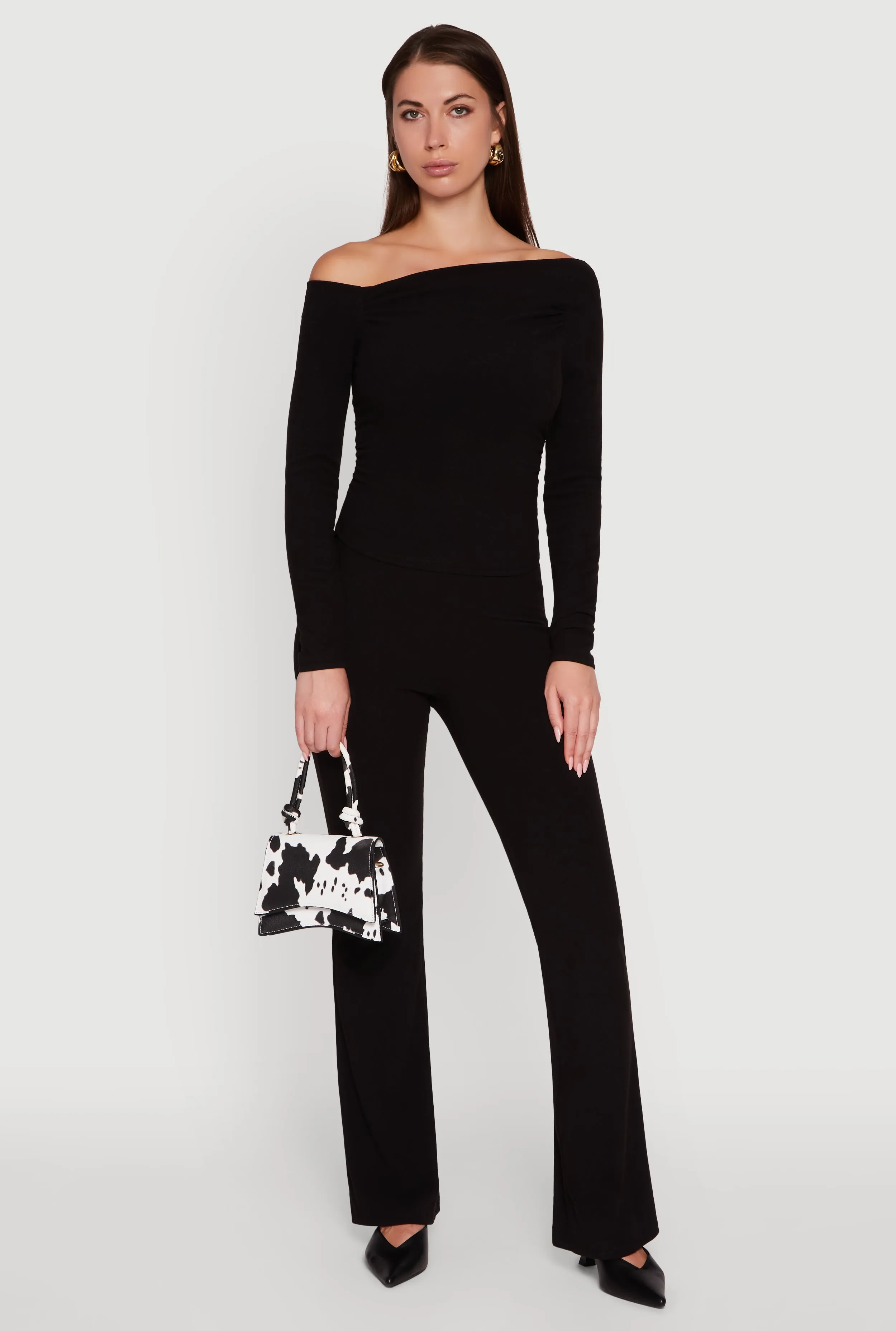 Brushed Knit Pull On Dress Pants sold by Rainbow