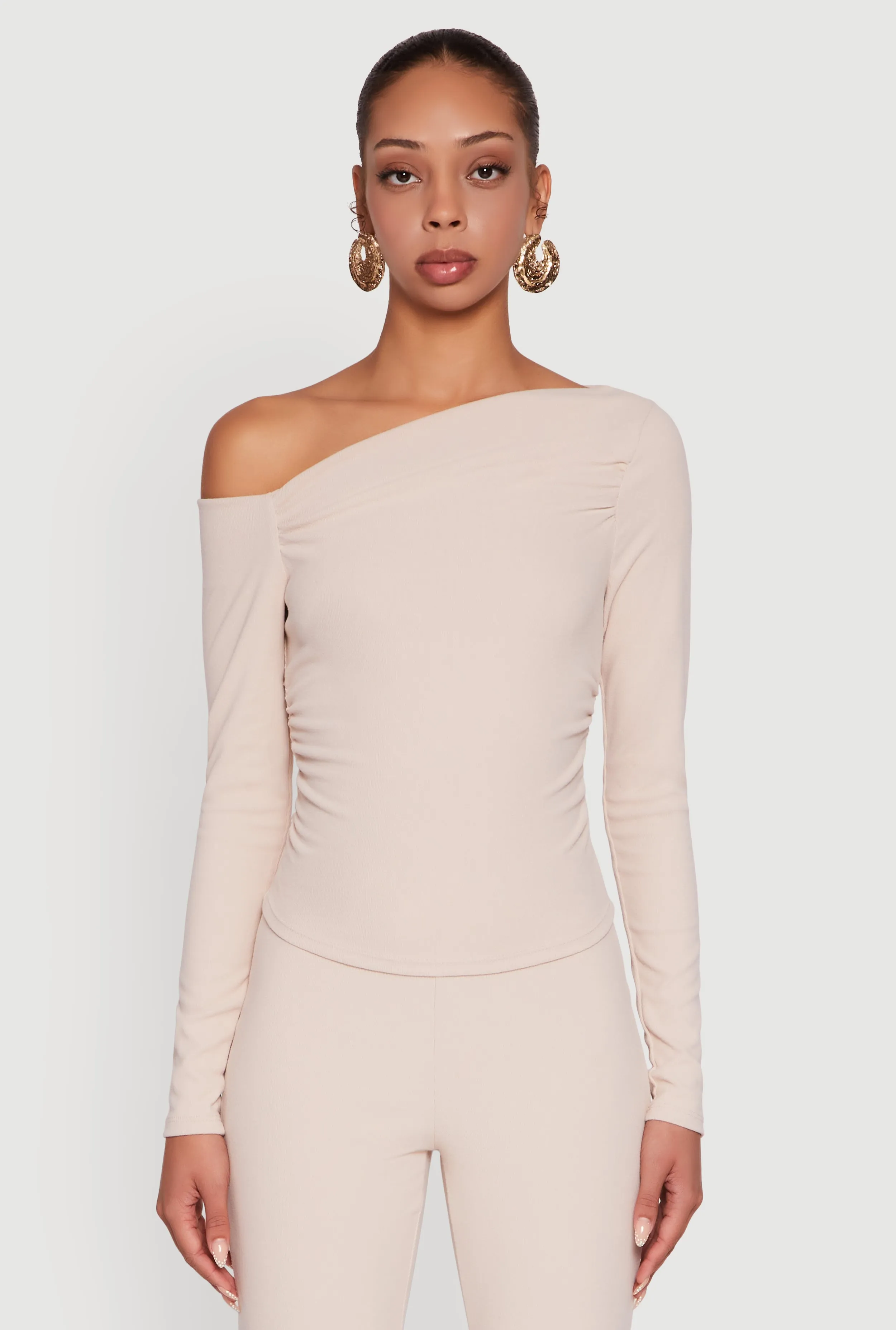 One Shoulder Long Sleeve Blouse sold by Rainbow product image thumbnail 4