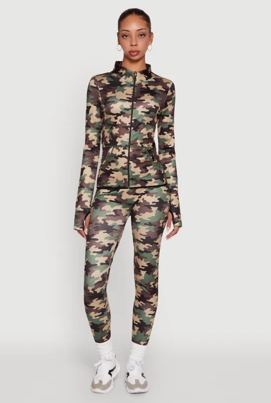 High Waisted Camouflage Leggings sold by Rainbow