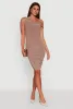Ruched One Shoulder Bodycon Mini Dress sold by Rainbow