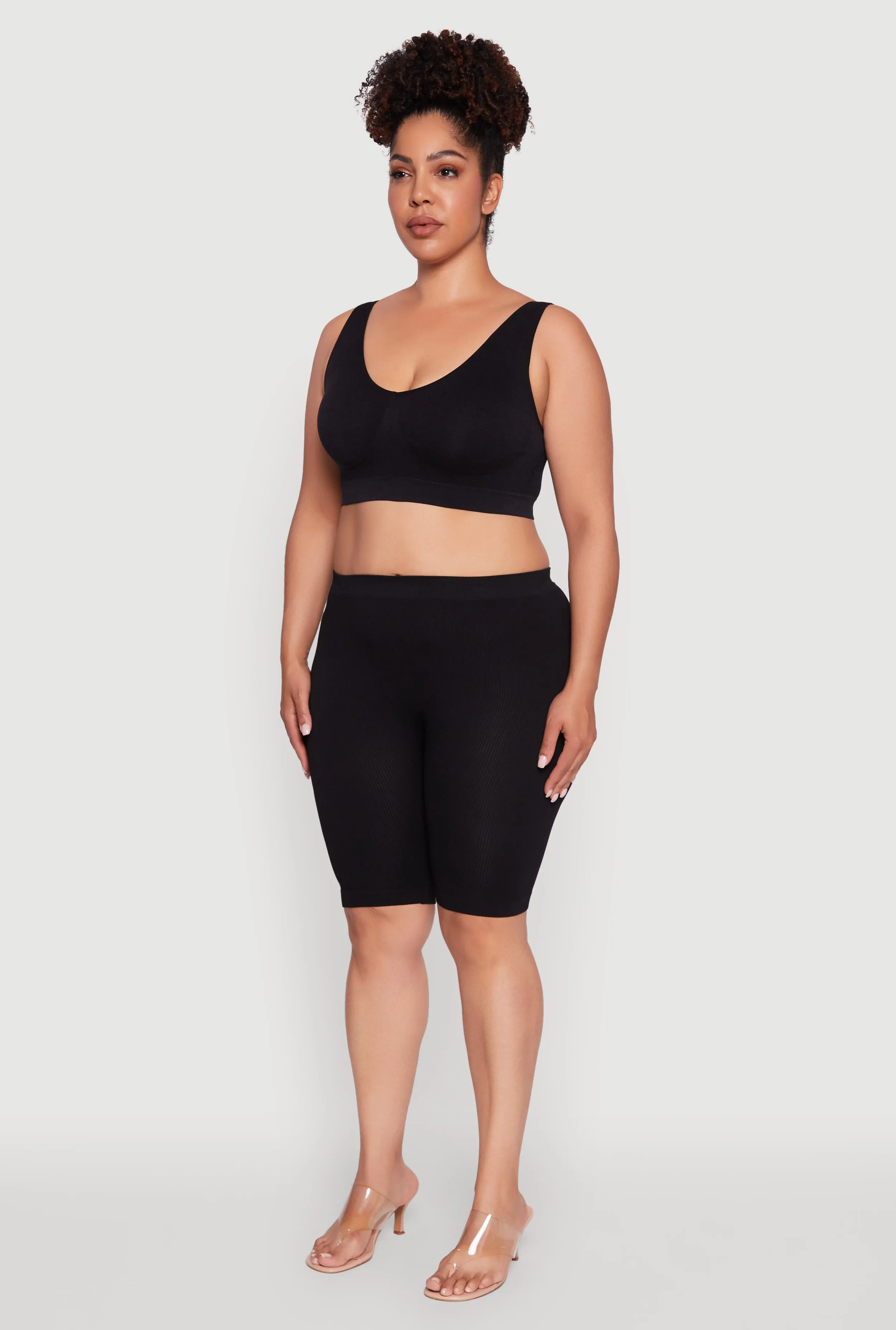 Plus Size Removable Padding Seamless Sports Bra sold by Rainbow product image thumbnail 5