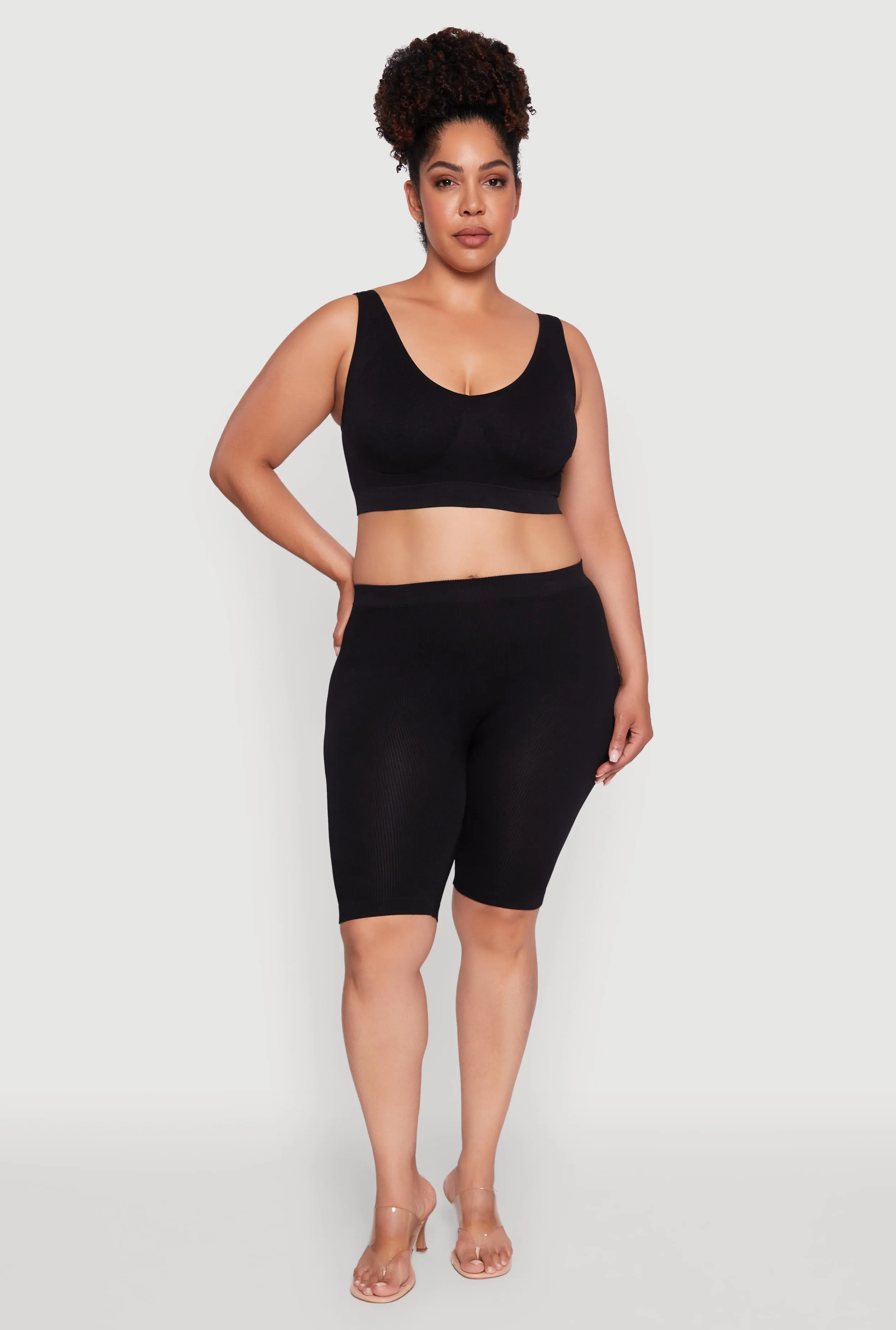 Plus Size Removable Padding Seamless Sports Bra sold by Rainbow product image thumbnail 3