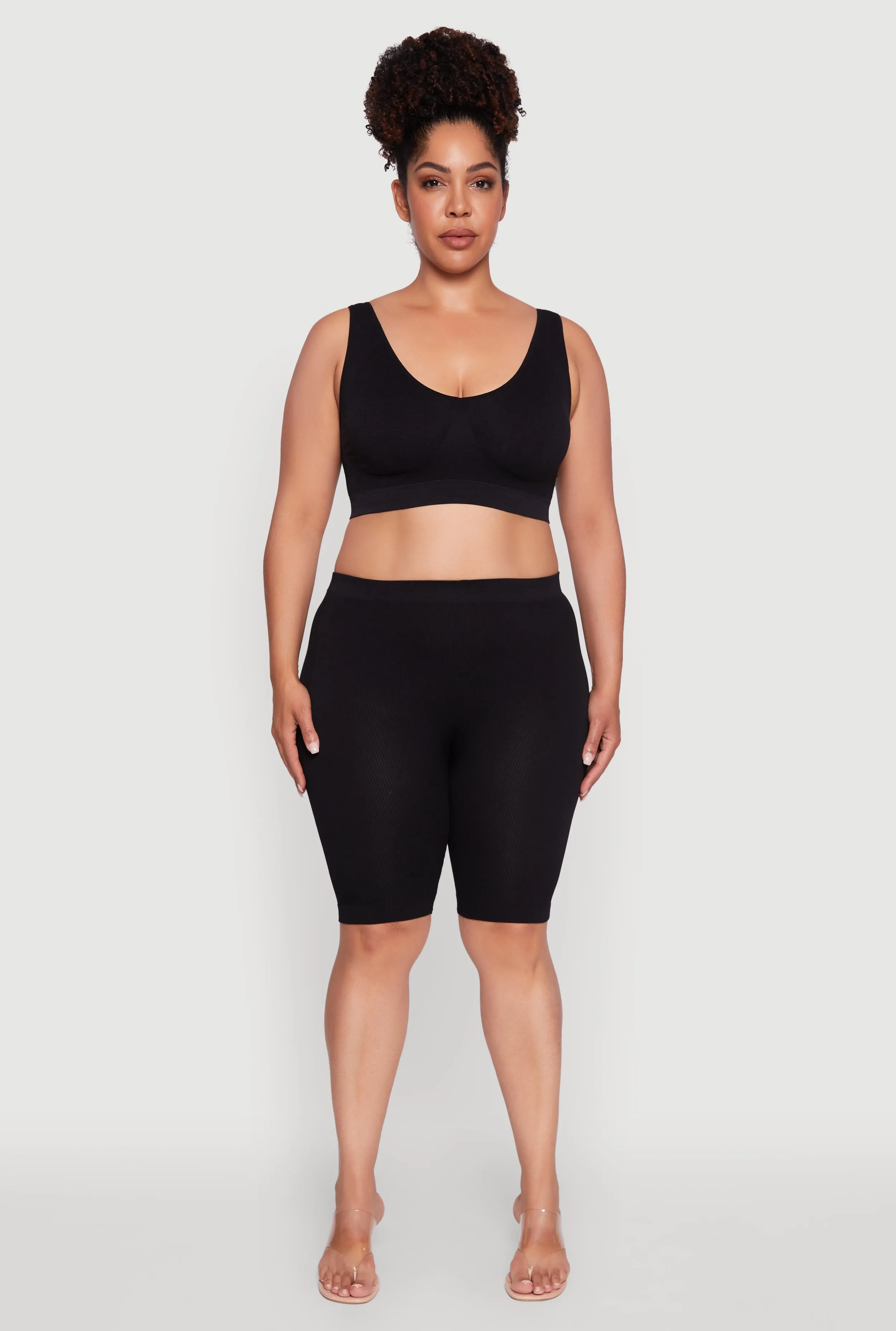 Plus Size Removable Padding Seamless Sports Bra sold by Rainbow product image thumbnail 2