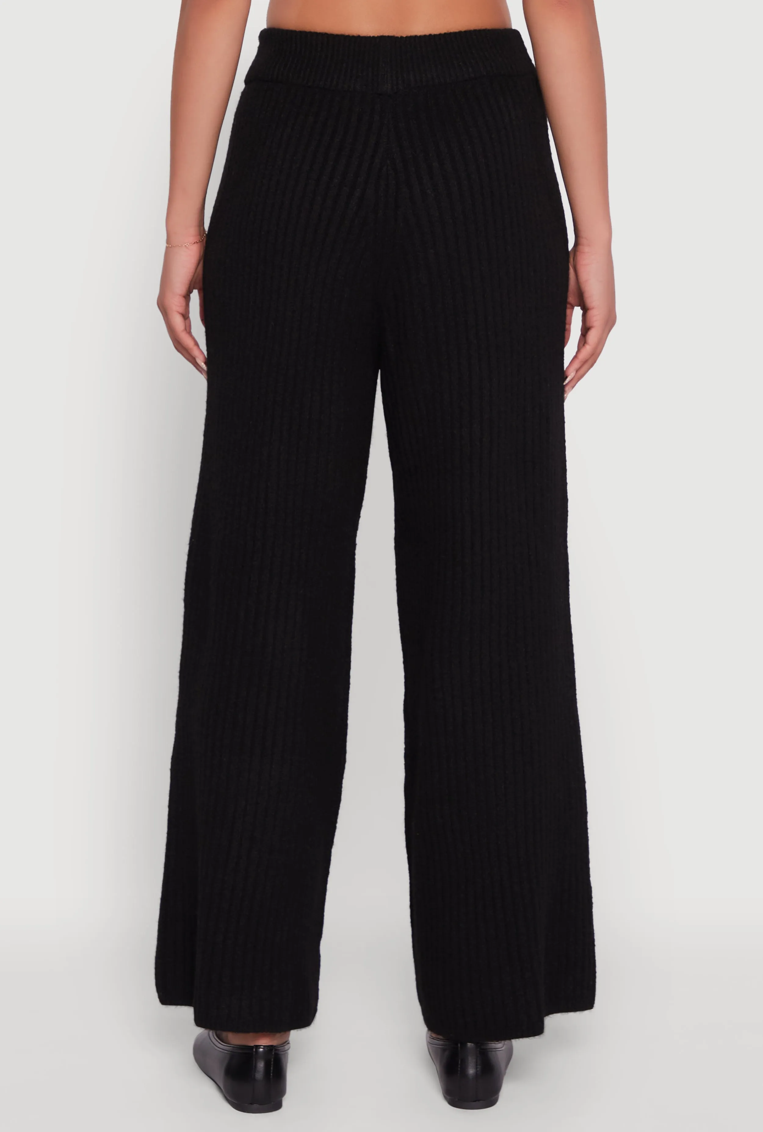Brushed Ribbed Knit Pull On Wide Leg Pants sold by Rainbow product image thumbnail 5