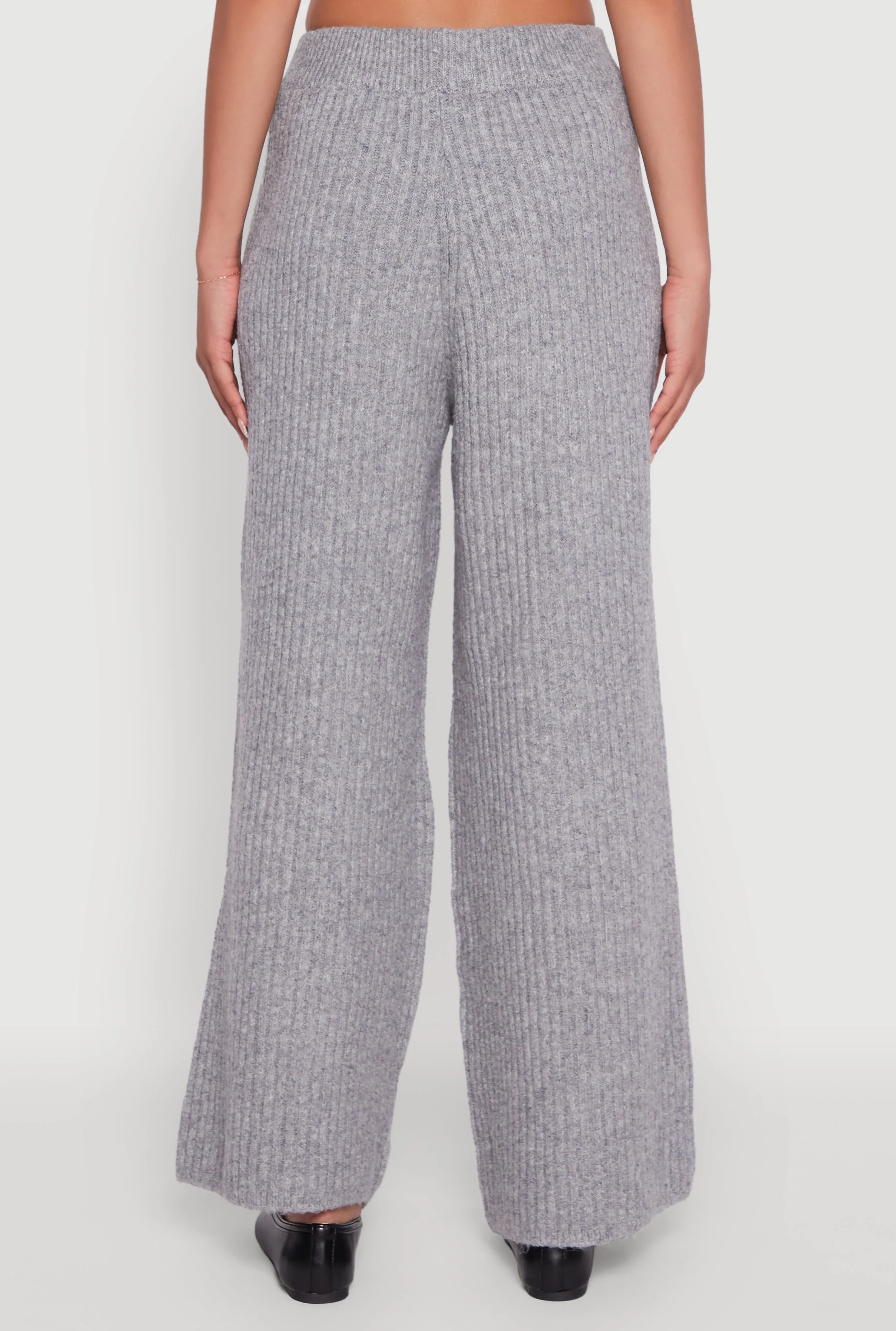 Brushed Ribbed Knit Pull On Wide Leg Pants sold by Rainbow product image thumbnail 5