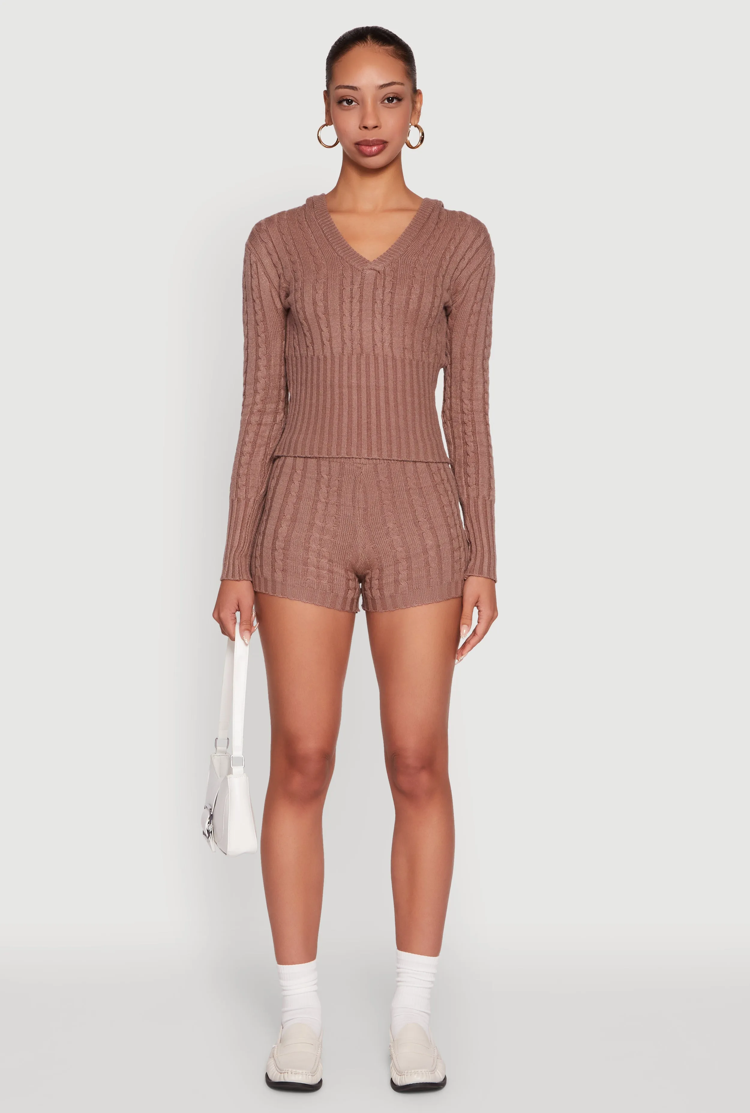 Mid Rise Cable Knit Shorts sold by Rainbow product image thumbnail 2