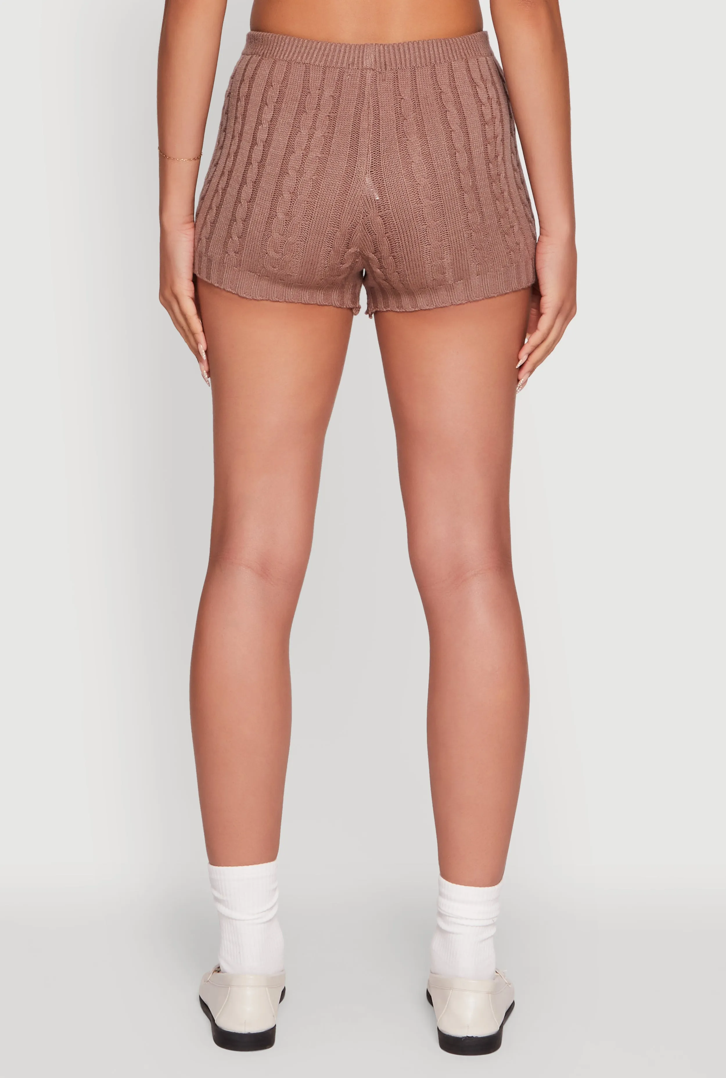 Mid Rise Cable Knit Shorts sold by Rainbow product image thumbnail 5