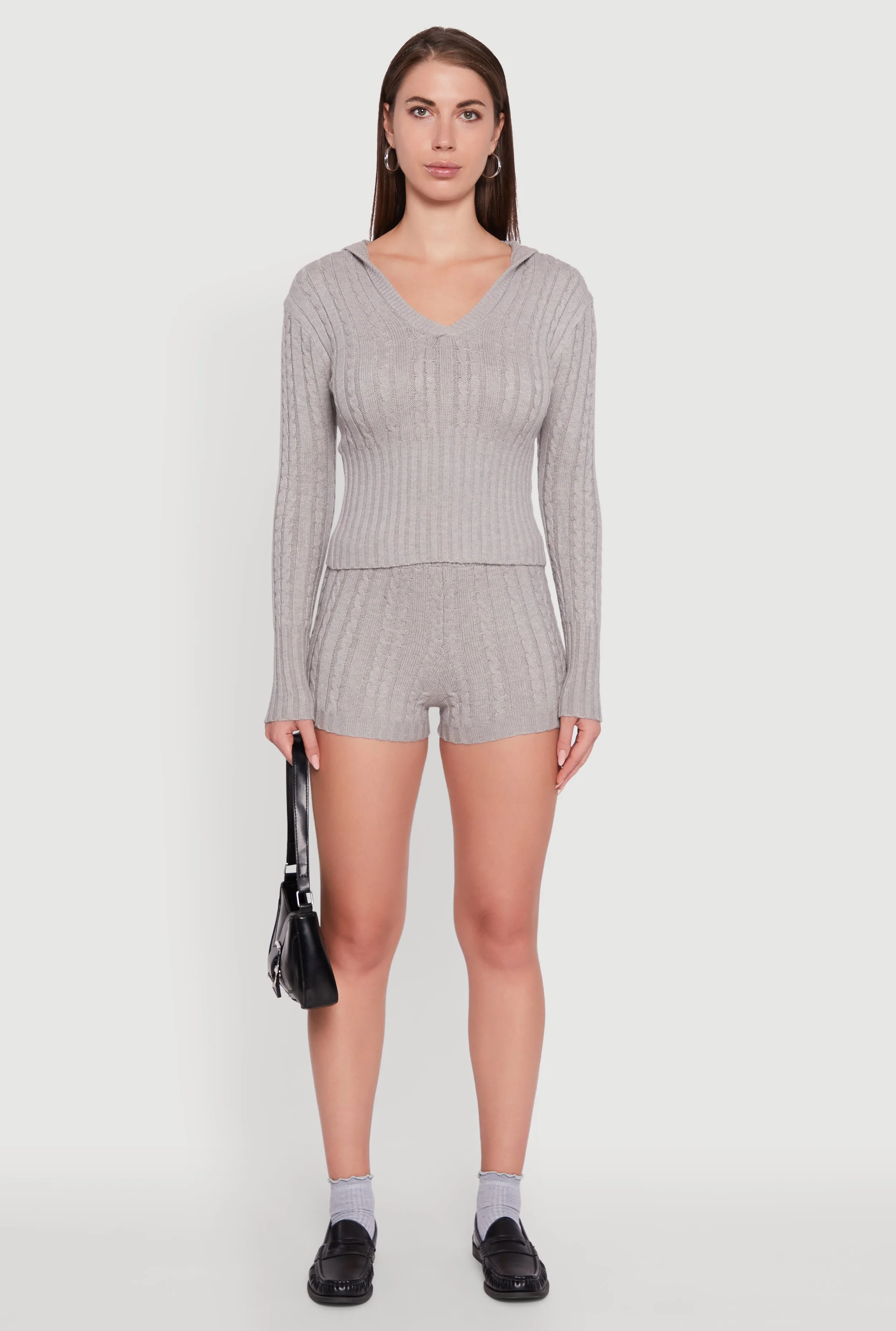 Mid Rise Cable Knit Shorts sold by Rainbow product image thumbnail 2