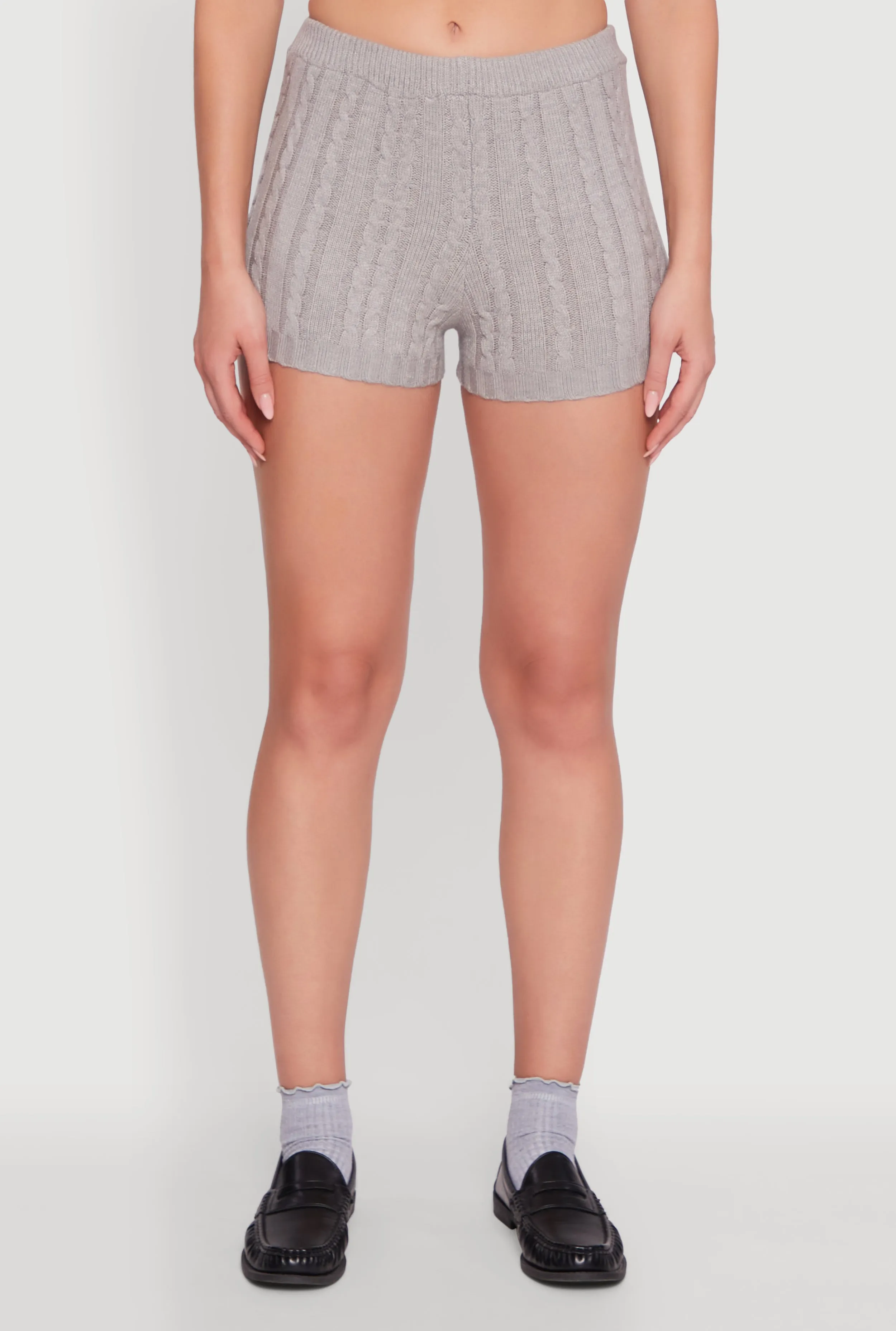 Mid Rise Cable Knit Shorts sold by Rainbow product image thumbnail 3