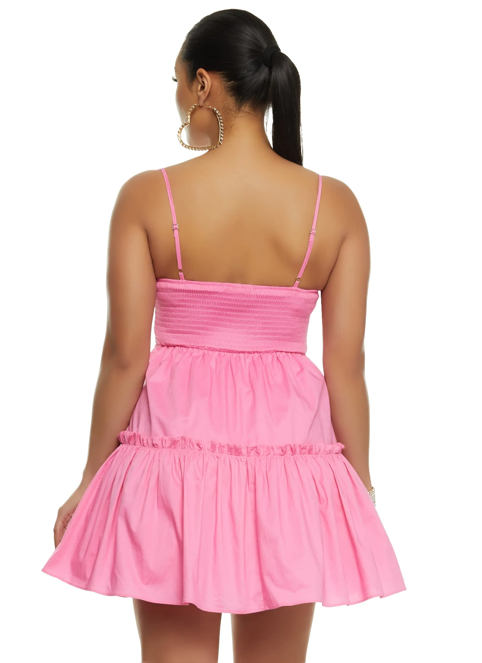 Poplin Tiered Tulle Mini Skater Dress sold by Rainbow product image thumbnail 3